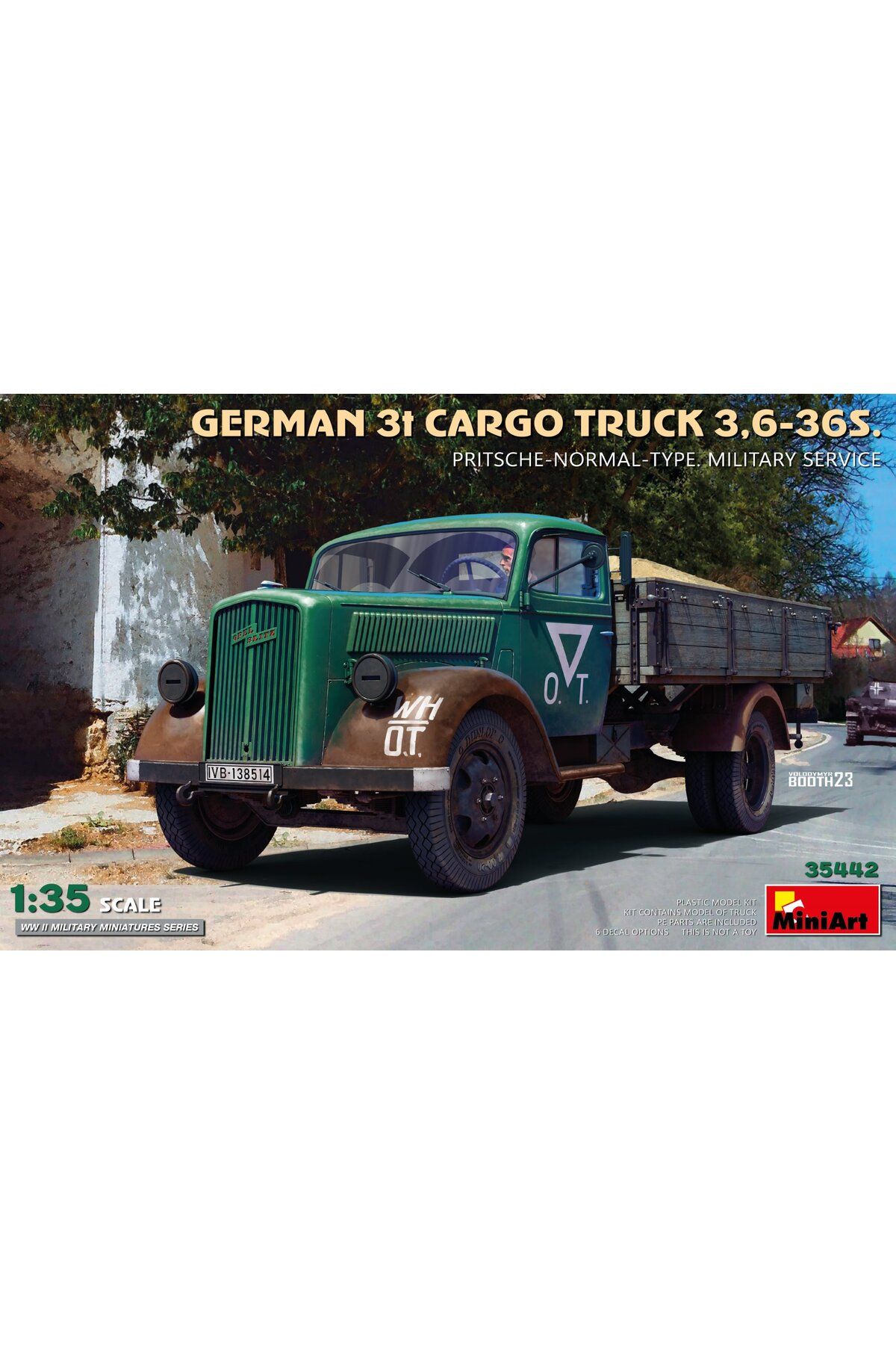 MiniArt 1:35 Alman 3t. Kasalı Kamyon 3,6-36S Prits