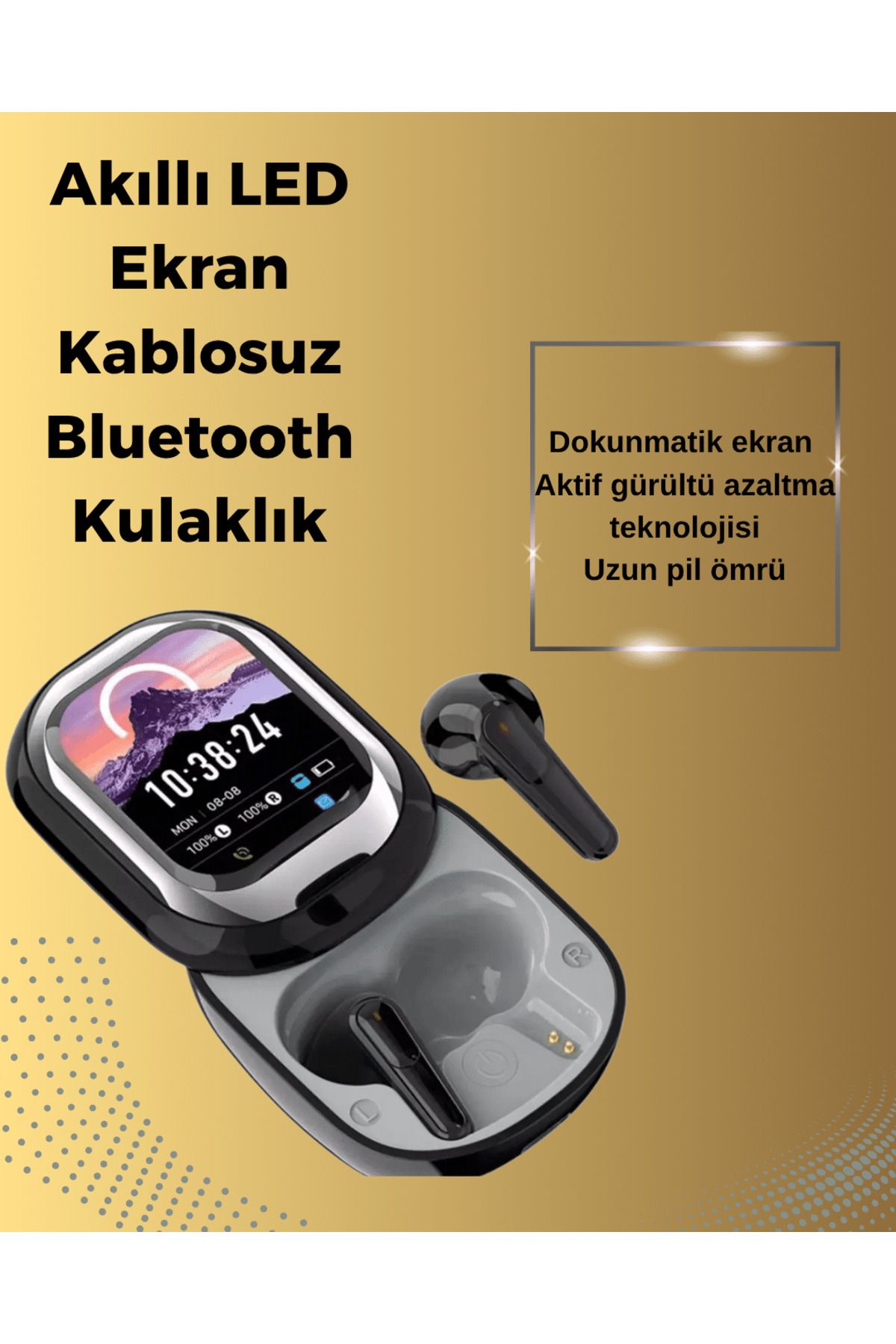 FTA TİCARET Şık, Akıllı ve Güçlü: LED Ekranlı Kablosuz Kulaklık Seti