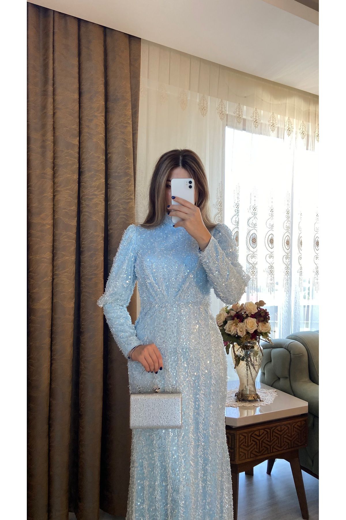 ASWAD RENTAL DRESS BLOSSOM ABİYE TESETTÜR ELBİSE