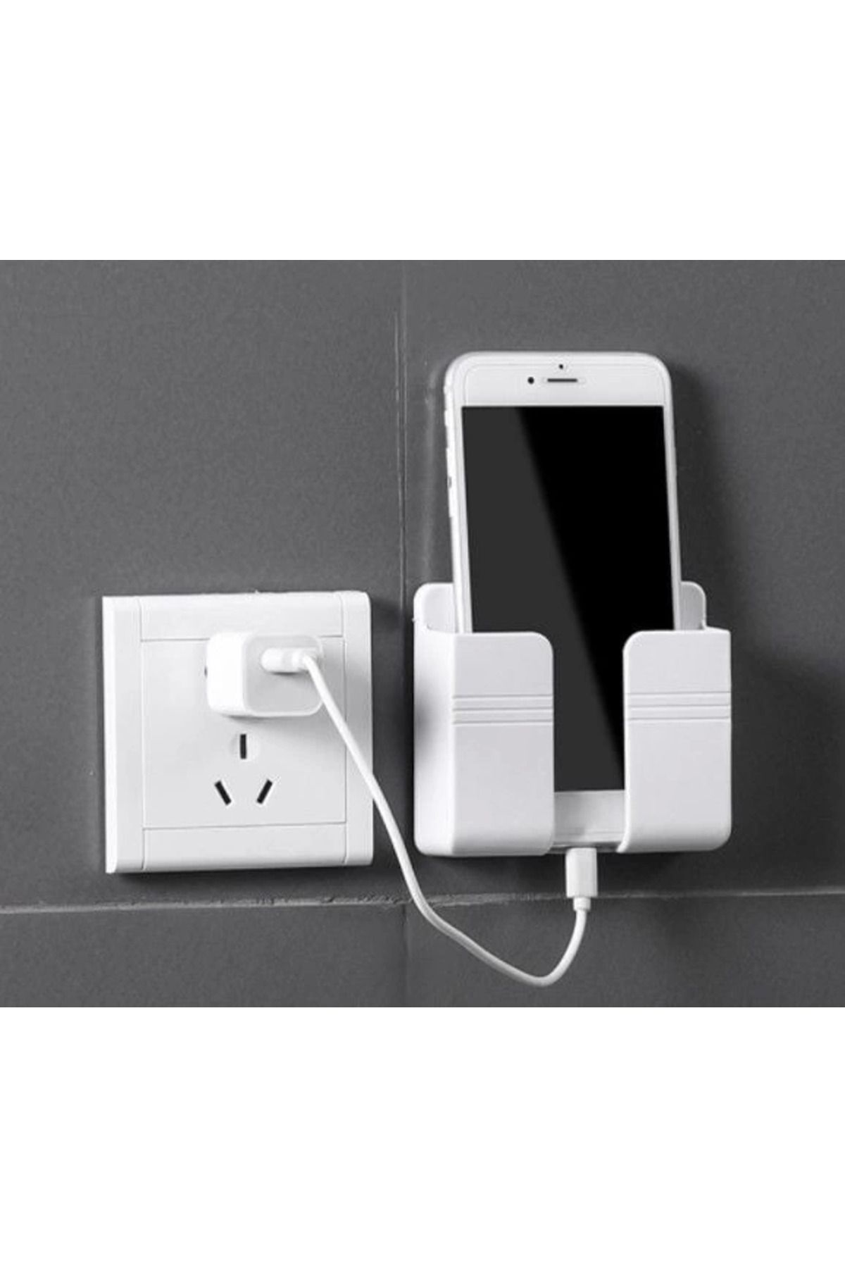 Vemora Telefon ve Kumanda Standı Plastik Krem Renk