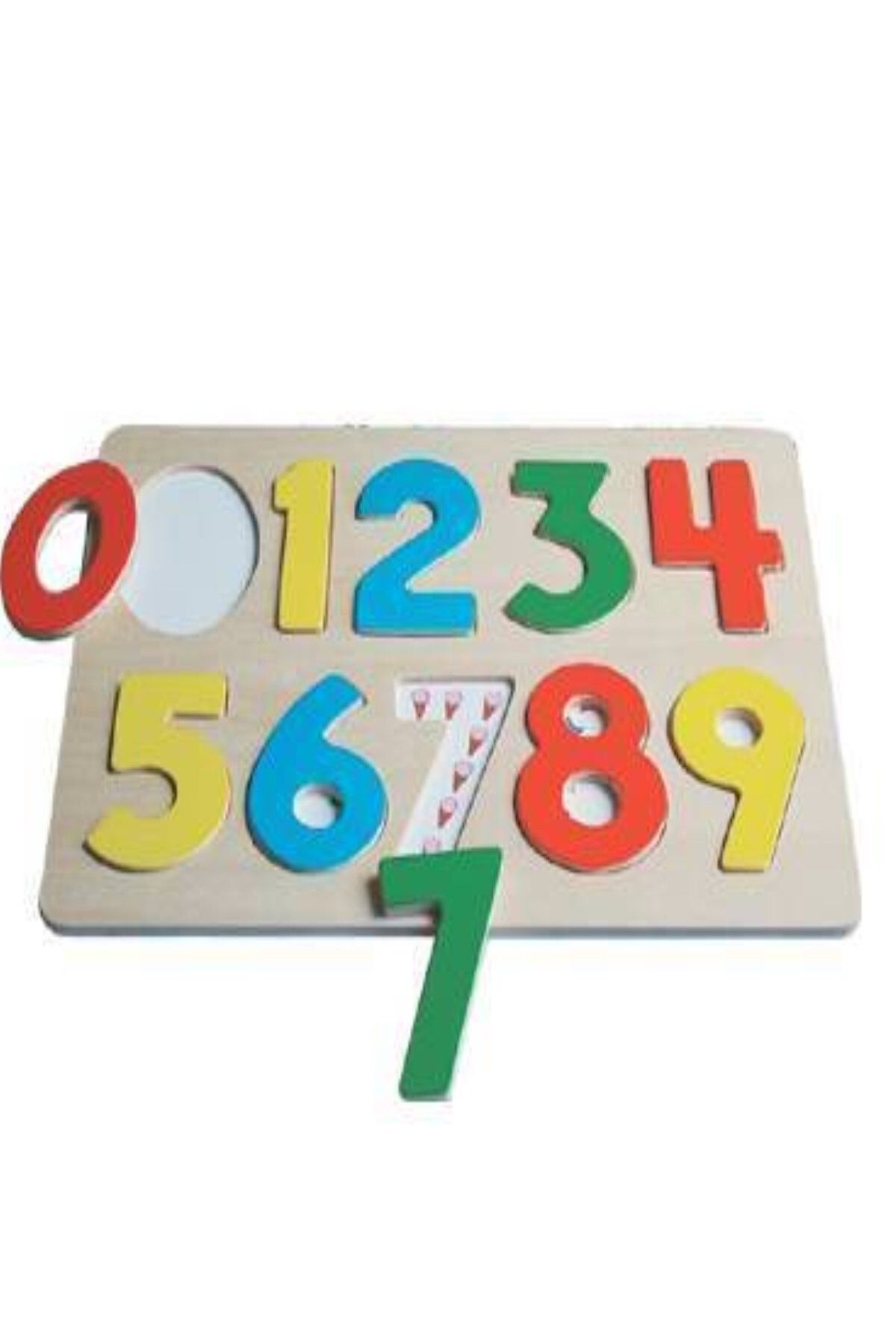 Qunduz Ahşap Puzzle Sayılar - Eğitici Rakamlar Puzzle - Bul-Tak Rakam Puzzle