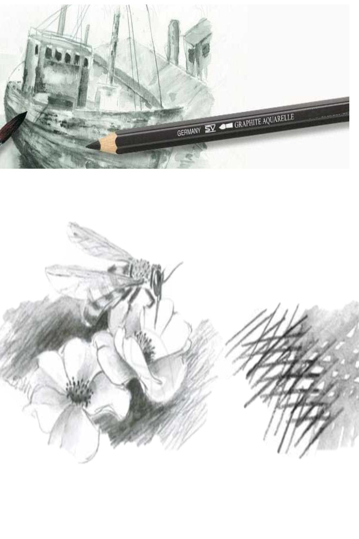 GLANCE-Canson A5 120 Gr 40 Yp Sketchbook Pitt Graphite Matt Graduated Pen Set of 20 6