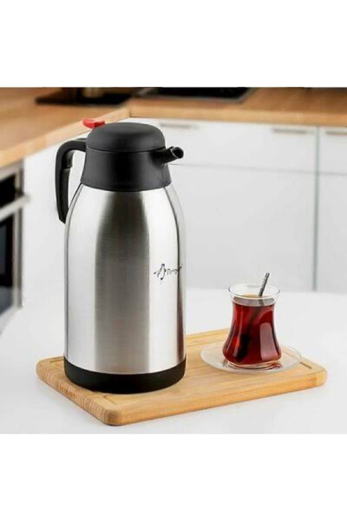 abnturk 2.5 Litre Penguen 304 Kalite 18/10 Çelik Termos Çift Kat Çelik 24 Saat Koruma