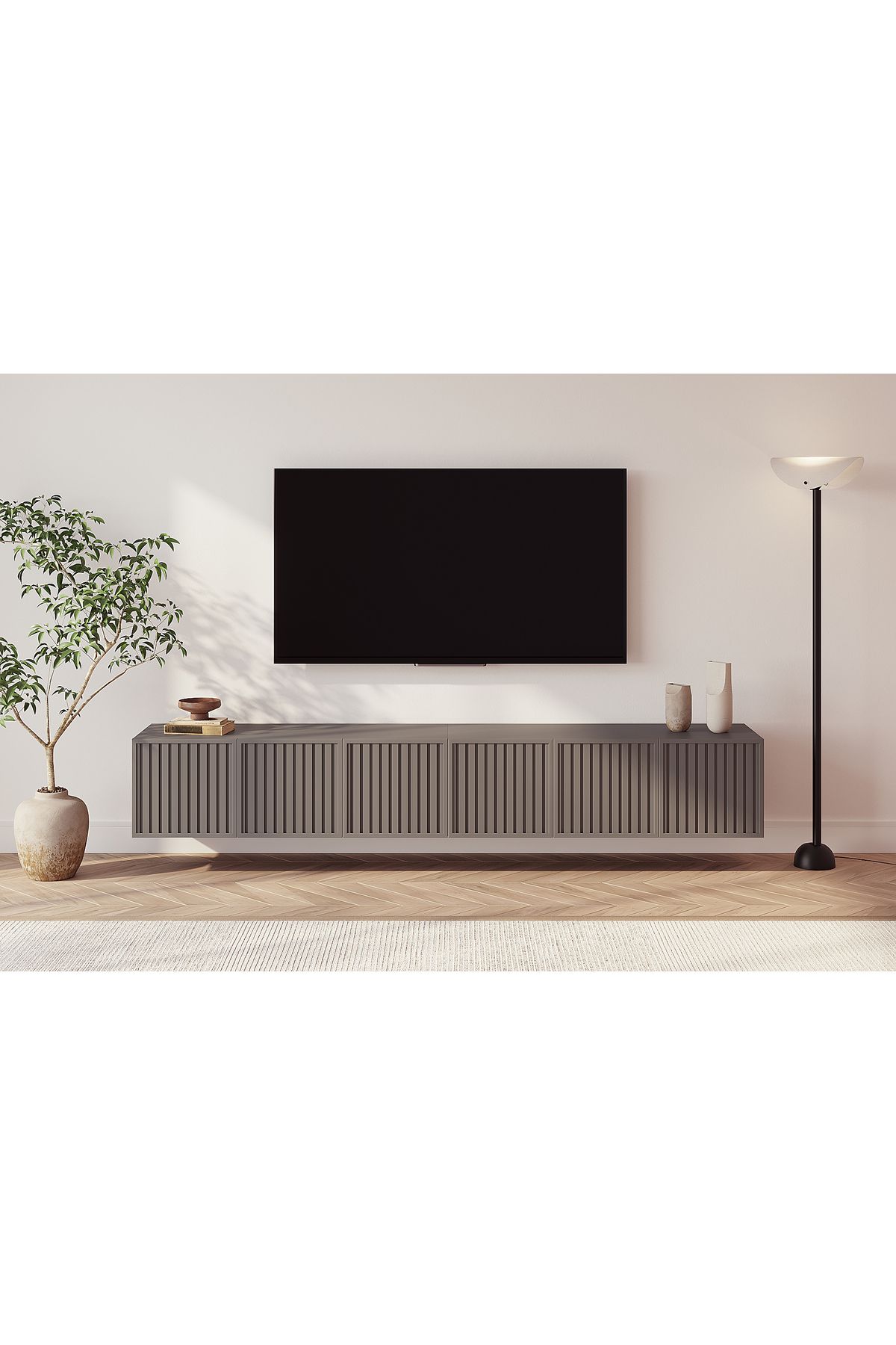 DUHO Des Tv Ünitesi - Gri - 220 Cm