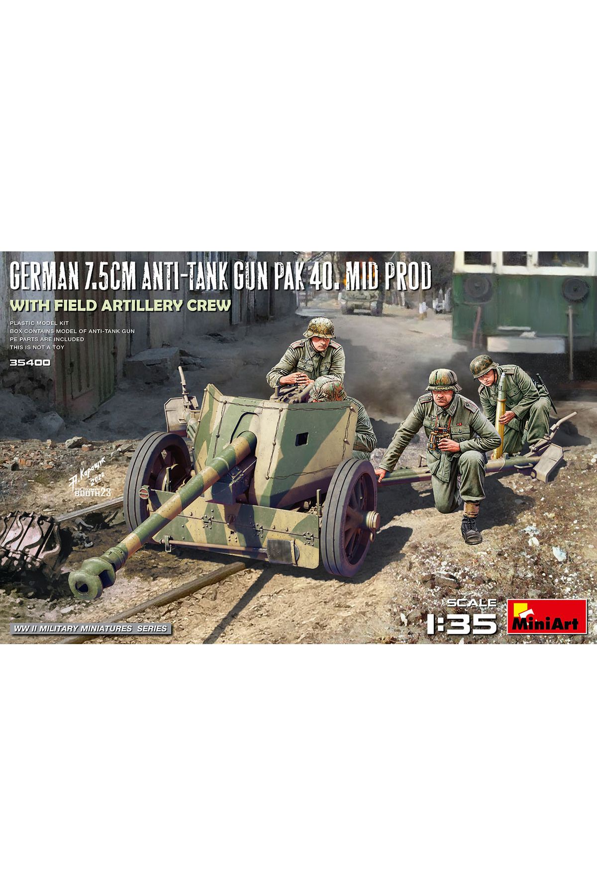 MiniArt 1:35 Topçu Mürettebatı ile Alman 7,5cm. An