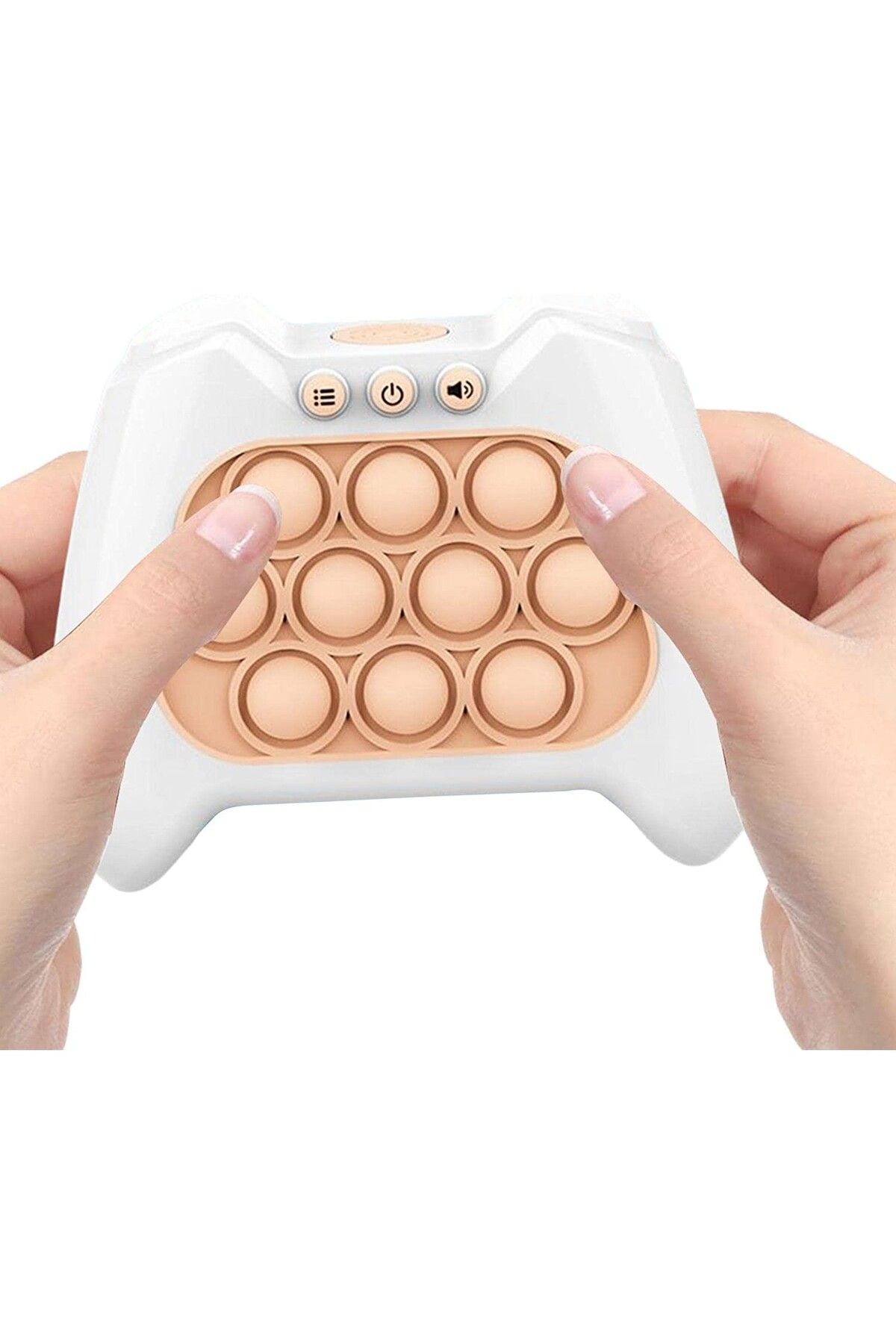 Teo-Pop It Game, , console, interactive game, antistress, with batteries, Abs and silicone, White, 12 x 10 x 5.8 cm 3