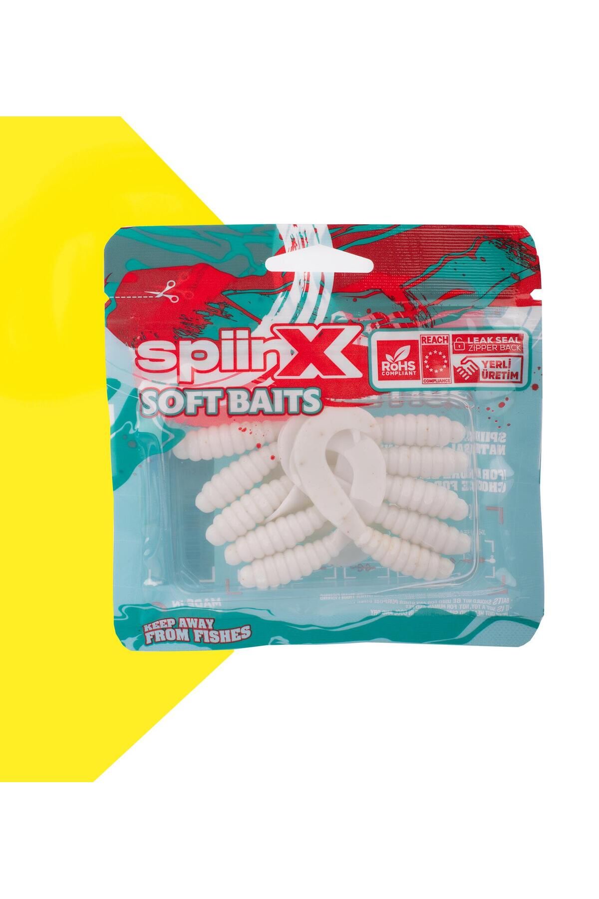 SpiinX Crazy Tail Kuyruk 7.5CM 10P Silikon Yem - BLUE SILVER