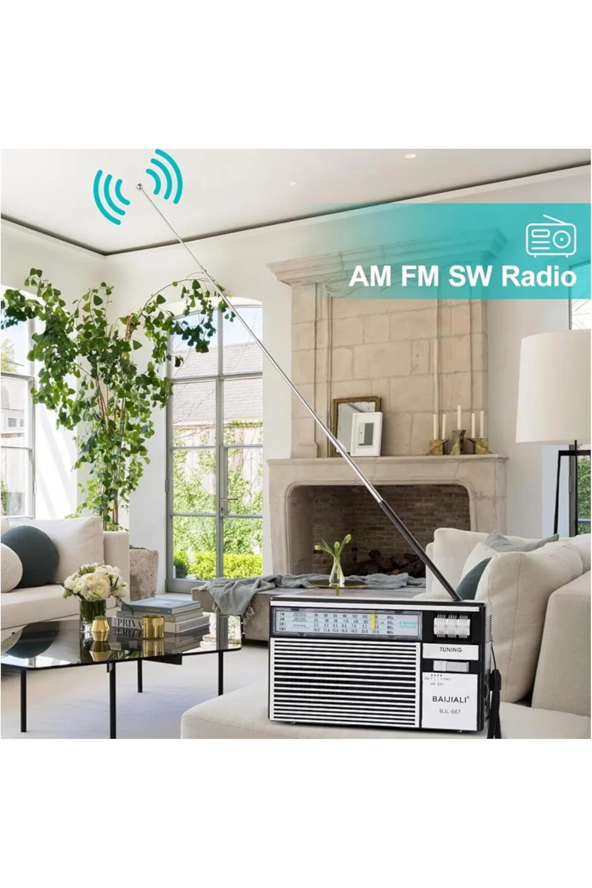Generic-راديو AM/FM/SW محمول كلاسيكي، راديو ترانزستور مع مكبر صوت قوي بقوة 3 وات، يعمل بالبطارية أو التيار المستمر، مثالي للاستخدام في الأماكن المغلقة أو الهواء الطلق. 5