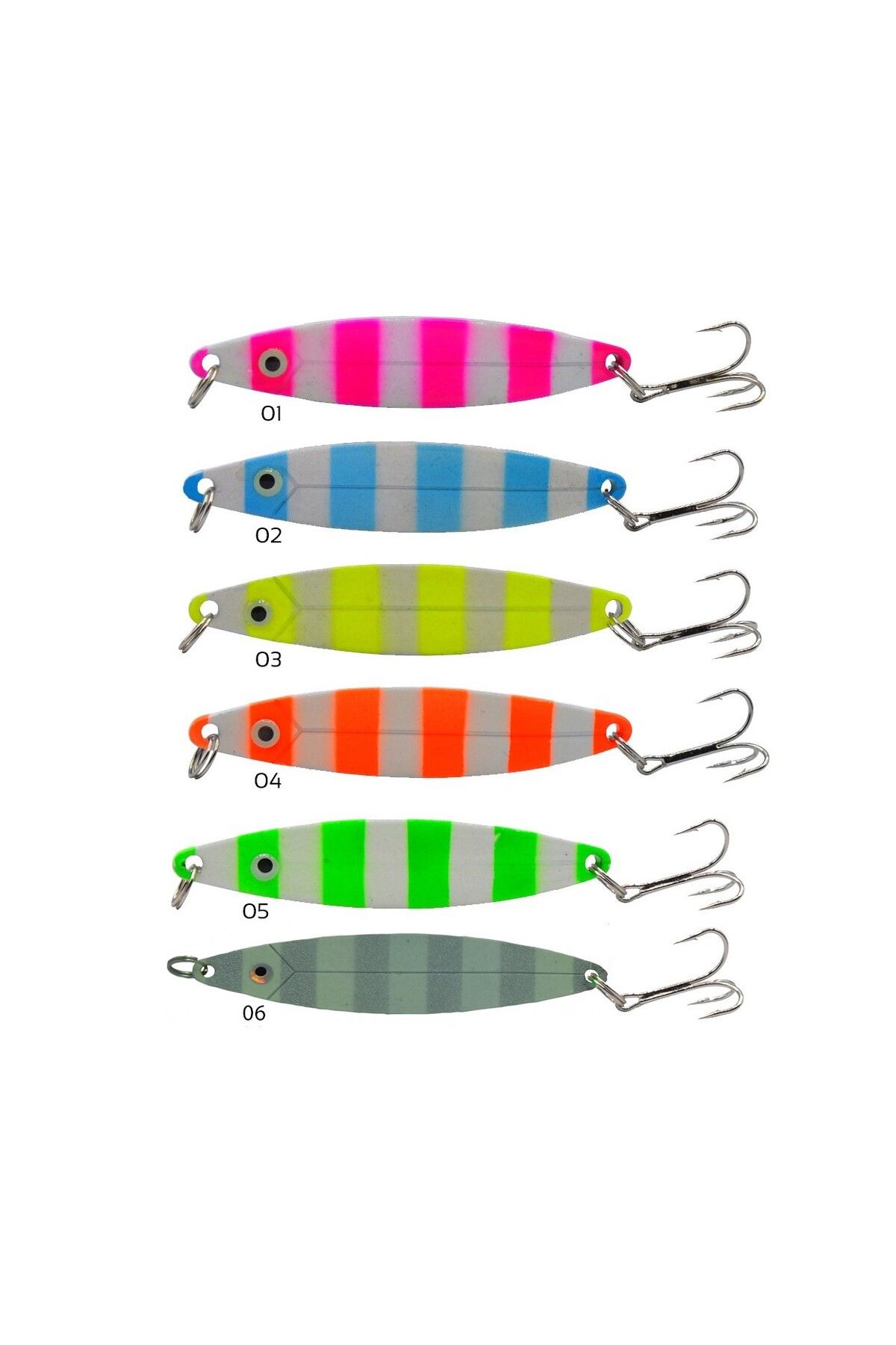 CAPTAIN 6150 Lüfer Kaşığı 28gr Zebra Glow 9cm 03