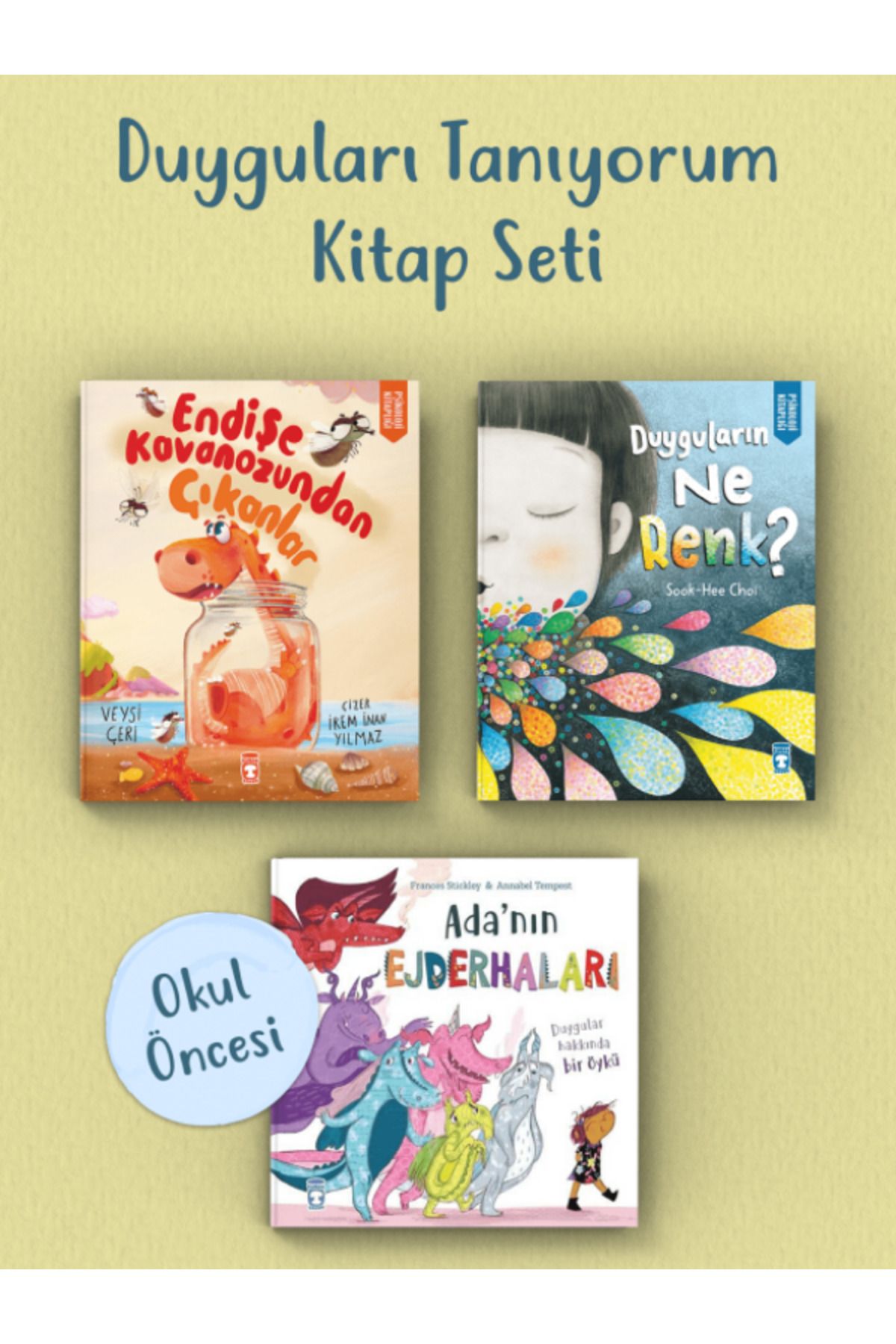 Timaş Çocuk Duyguları Tanıyorum Okul Öncesi Kitap Seti (3 Kit