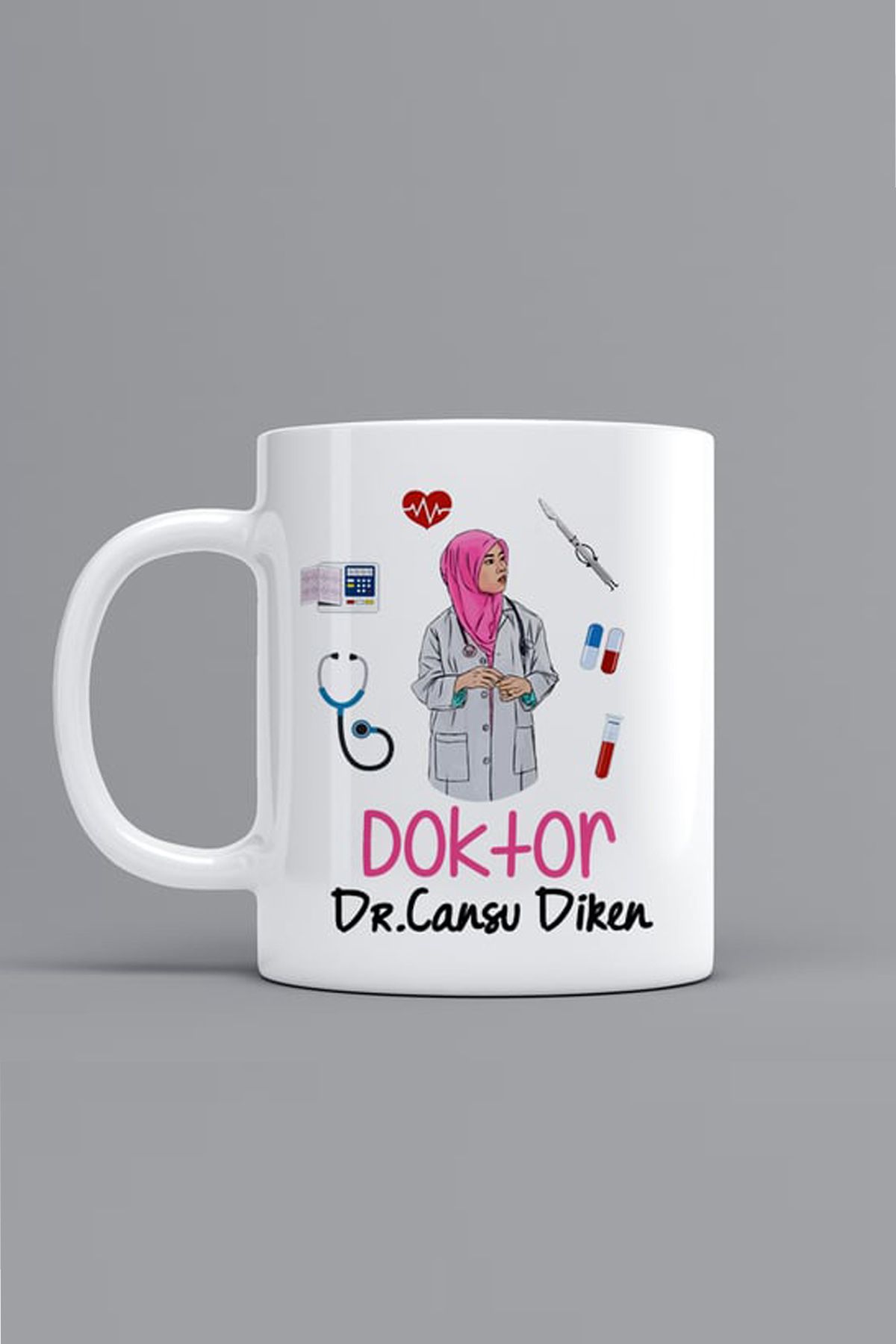 Teknookul Doktor Temalı Hediye Kupa Bardak Kişiye Özel Hediye