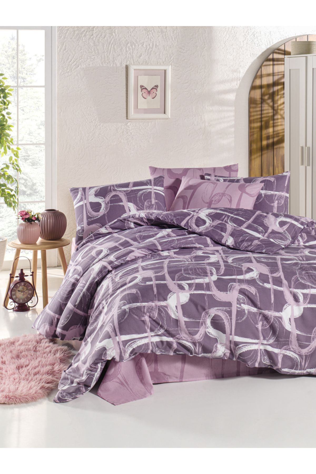 MaralHome Pembe Çift Kişilik Nevresim Takımı