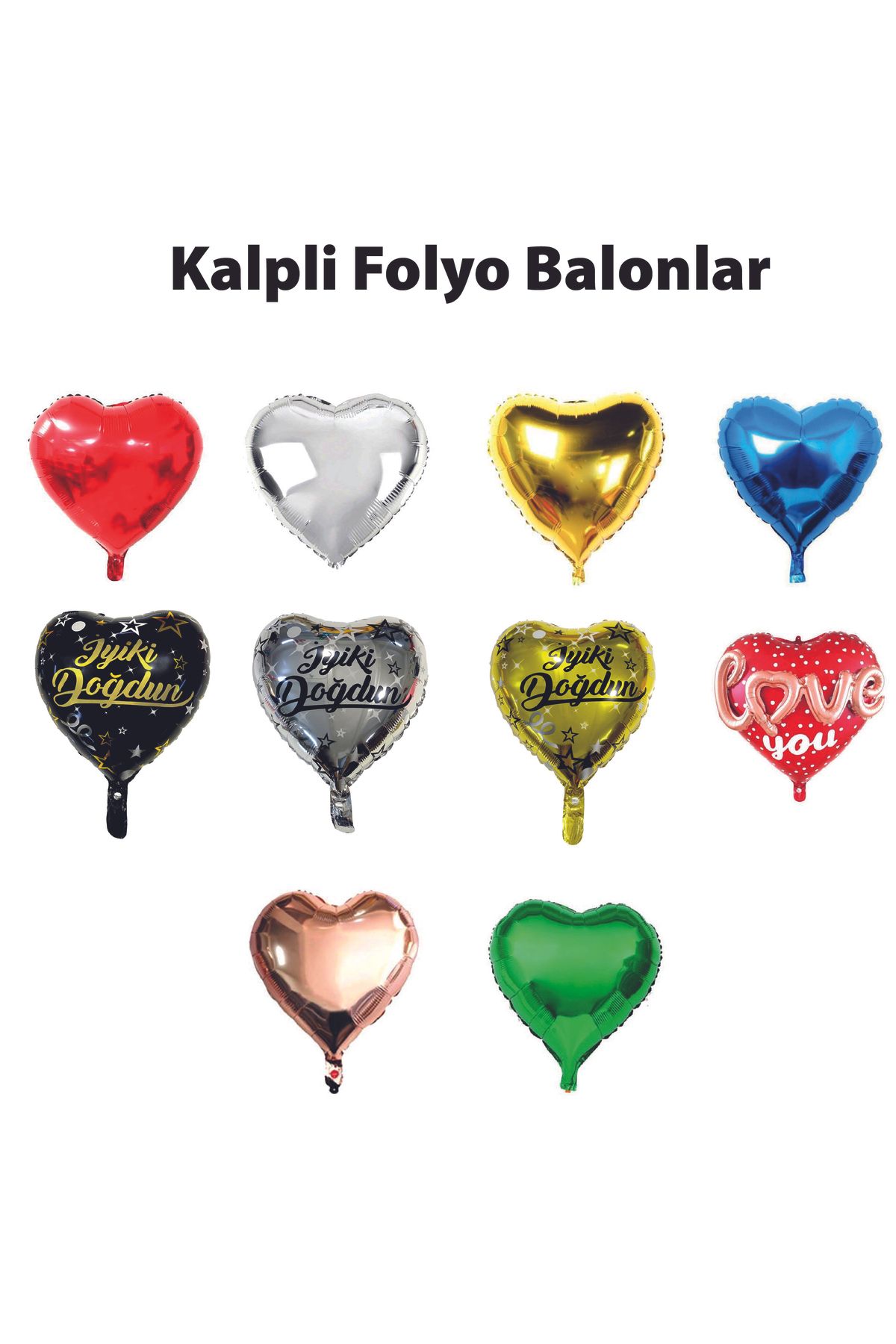 PARTİMİO PARTİ MALZEMELERİ Kalp Folyo Balon 24''