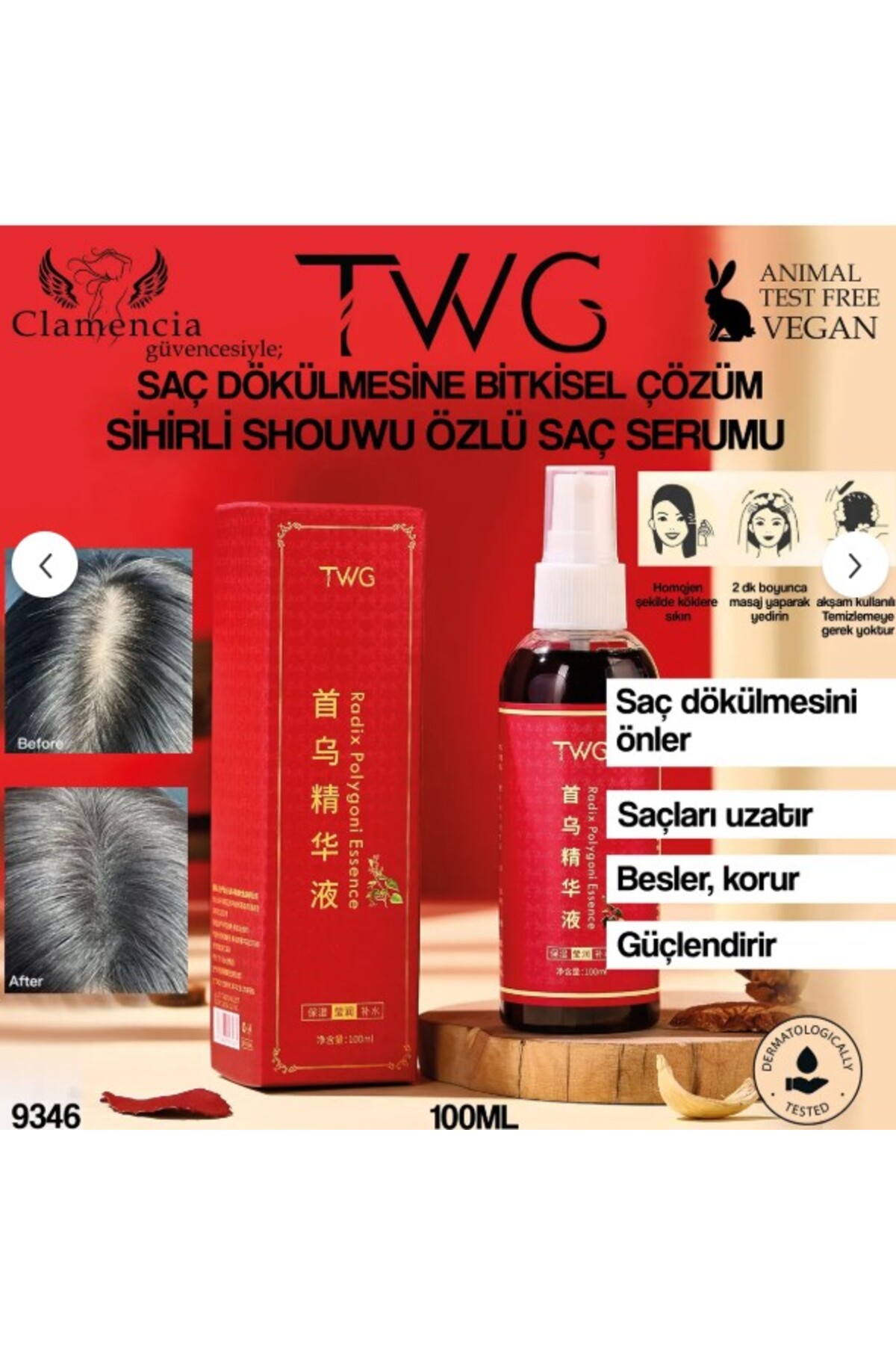 twg Saç Uzatma Serumu Shouwu Özü — 9346