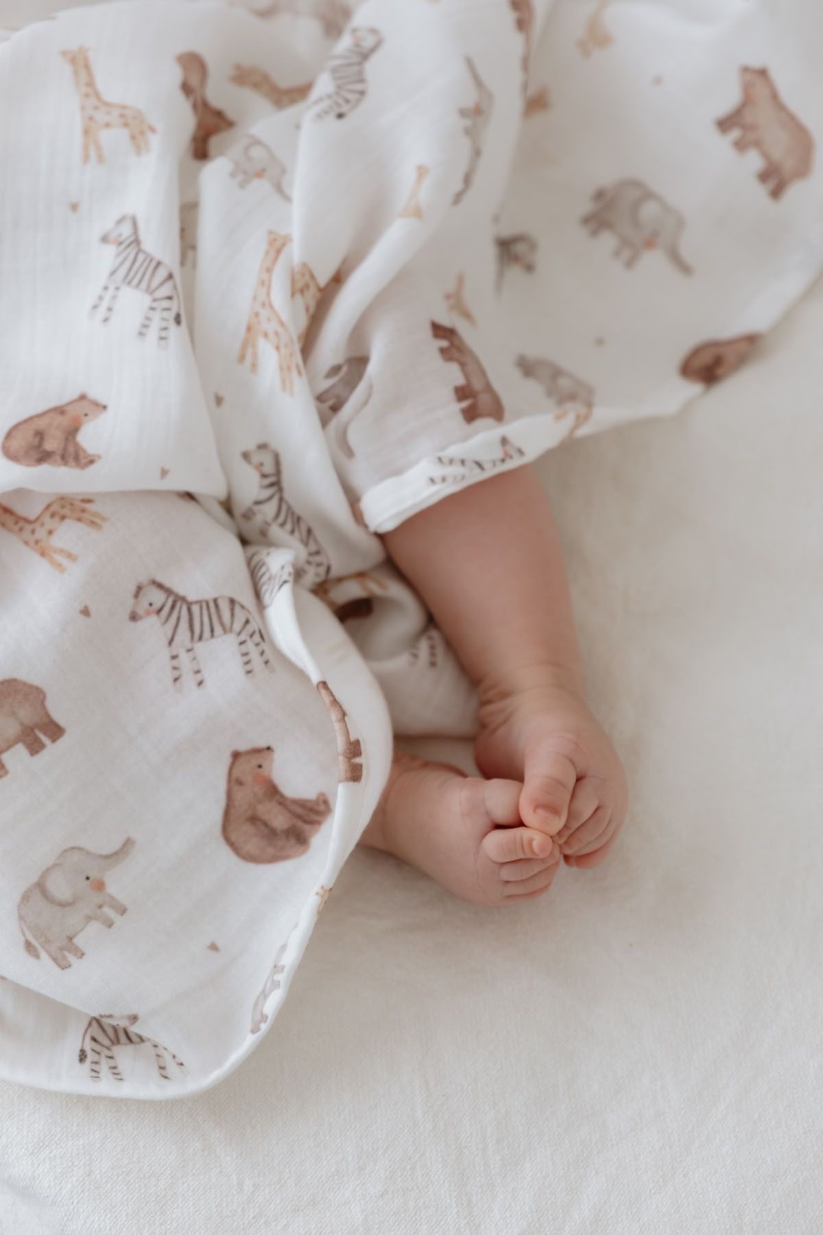 Tuğba Kuğu Müslin Örtü - Pureline Series - Cute Animals