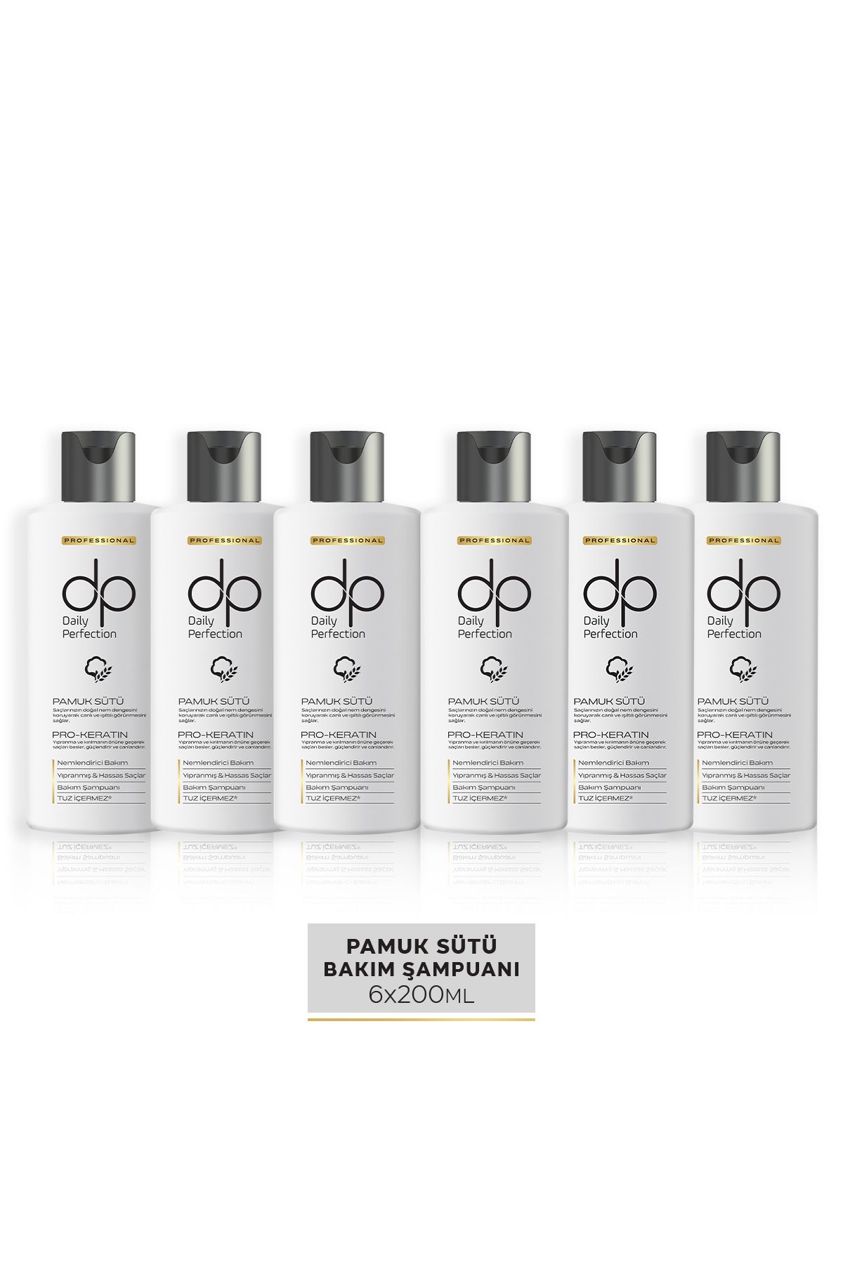 dp Daily Perfection Şampuan Pamuk Sütü 200 ml X 6 Adet