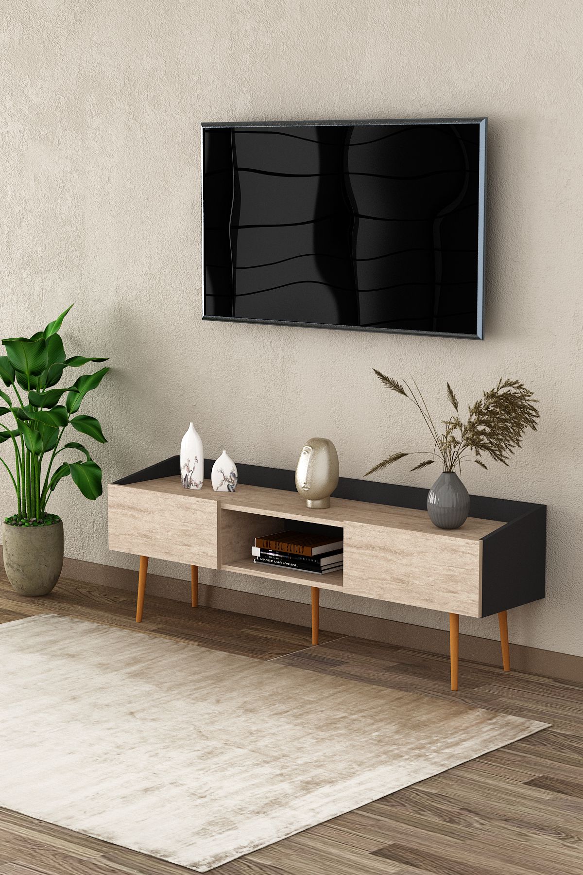 Asra Trend %100 MDFLAM TV Ünitesi TV Sehpası T-28