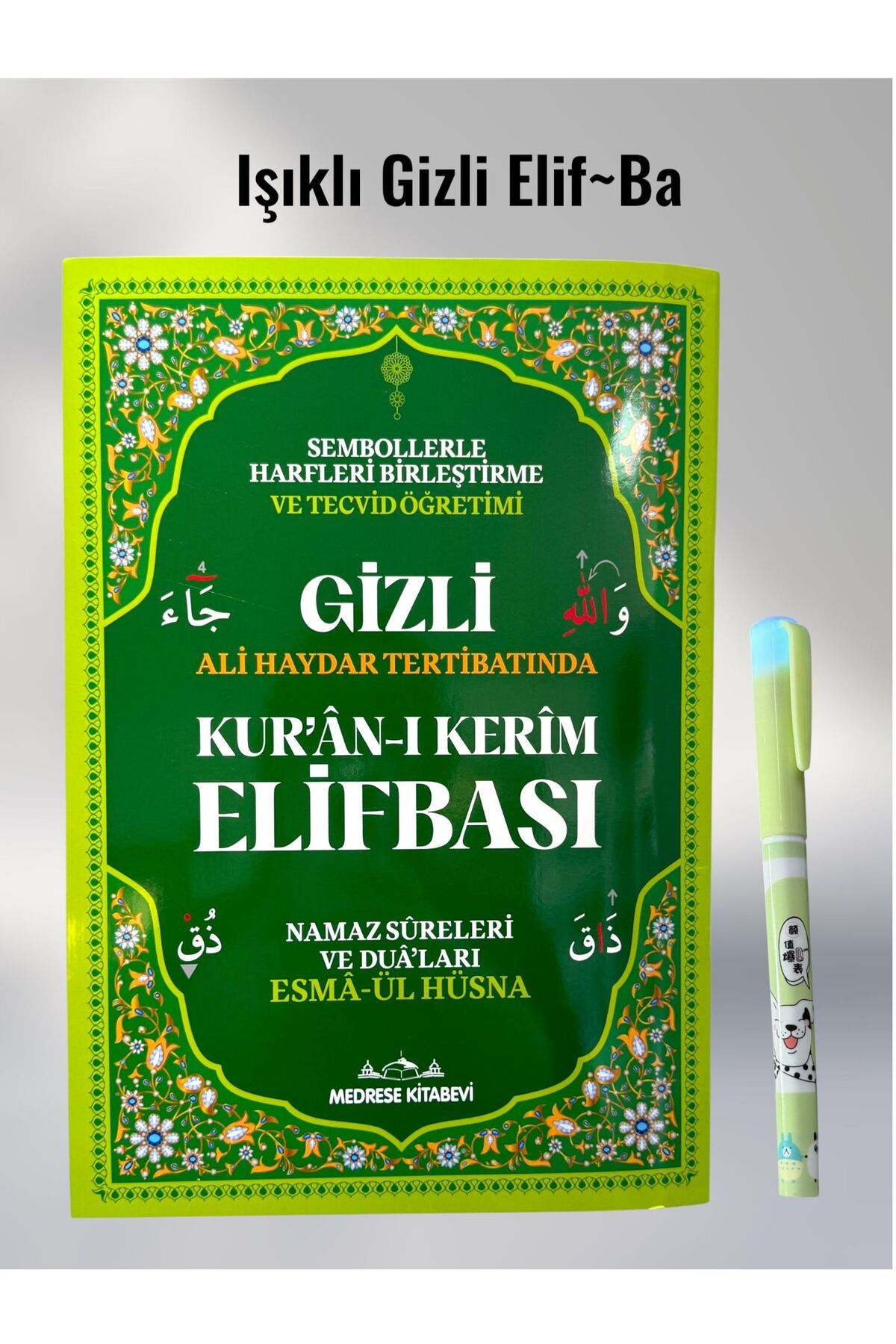 Medrese Kitab Evi ÇOCUKLAR İÇİN ALİ HAYDAR TERTİBATINDA GİZLİ KURANI KERİM ELİFBASI
