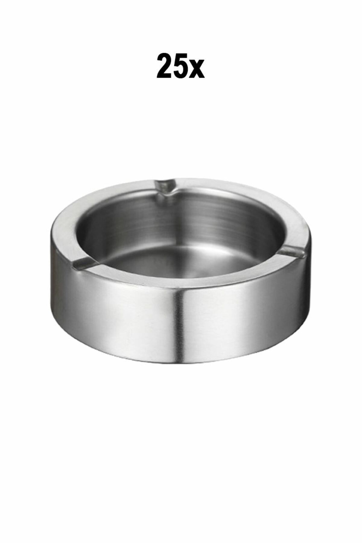 Falconetti 25 Adet Çelik 11 cm Kafe Restaurant Lokanta Yuvarlak Kül Tablası Küllük mt168-25