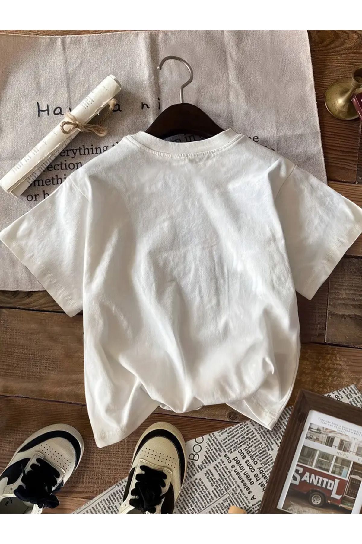 CLASİVA Parıs ,Baskılı Oversize Bisiklet Yaka t-shirt
