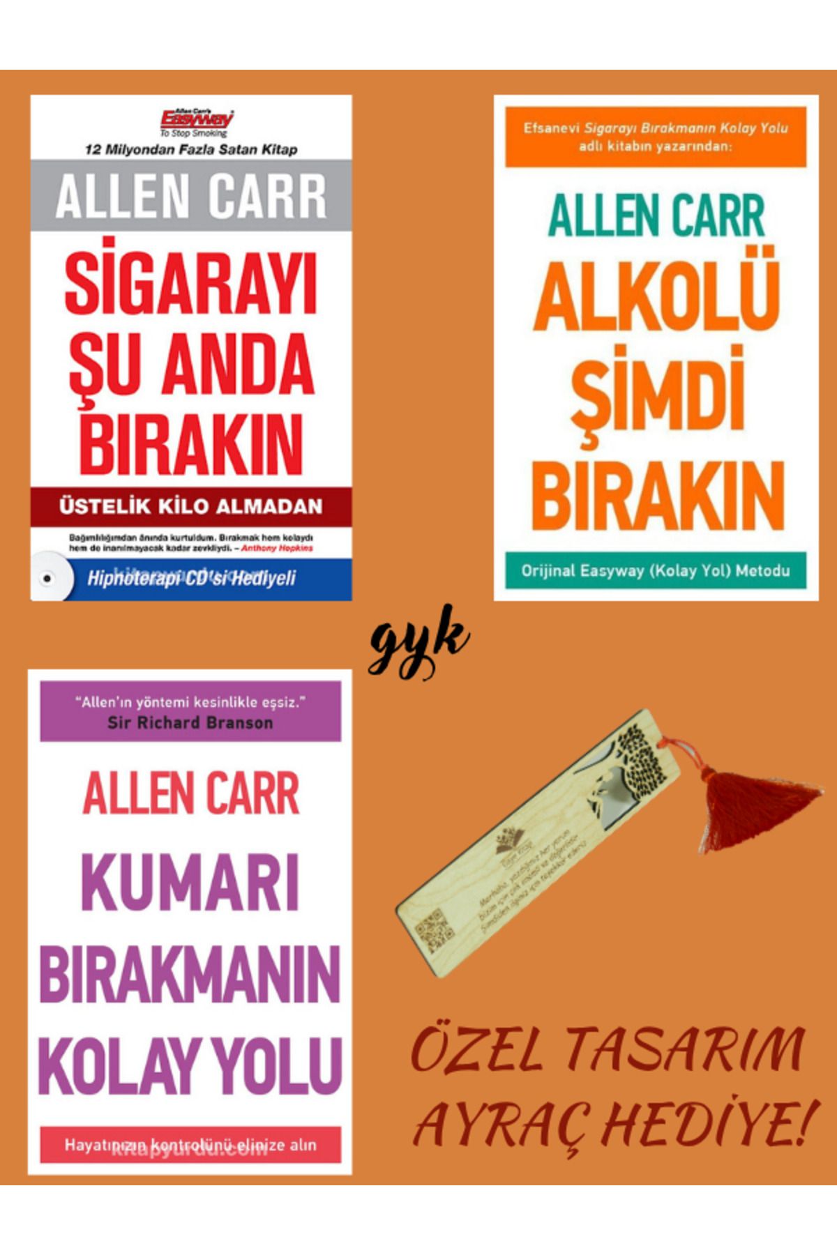 Butik Yayınları Sigarayı Şu Anda Bırakın - Alkolü Şimdi Bırakın - Kumarı Bırakmanın Kolay Yolu SET (AYRAÇLI)
