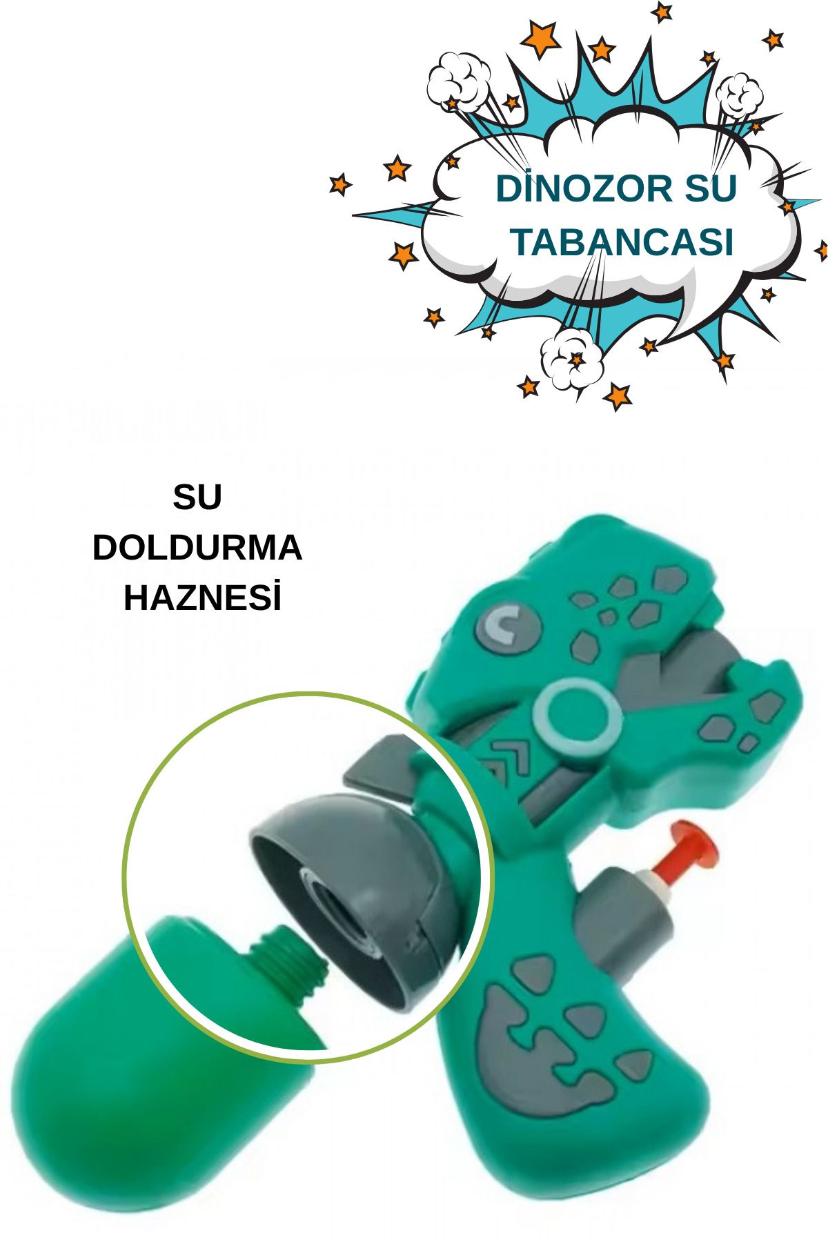 craftivio Mini Dinozor Figürlü Uzun Menzilli Su Tabancası