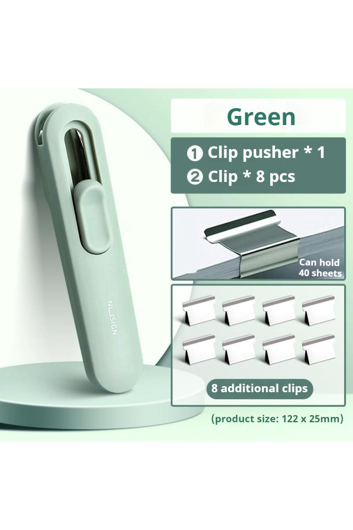 Choice-green Mini Traceless Reusable Hand Clamp Push Stapler Paper Book File Office School Student Binder B 1