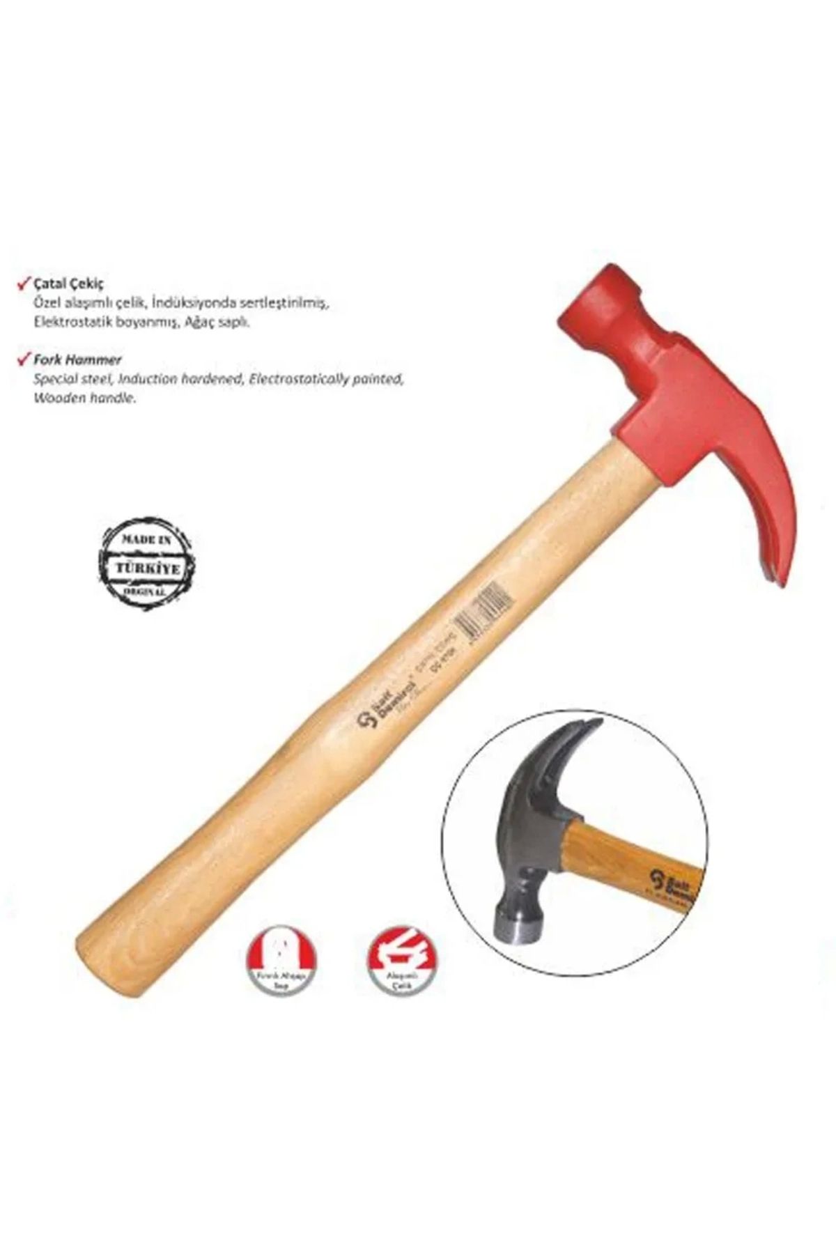 No8 Home Polisajlı Çatal Çekiç