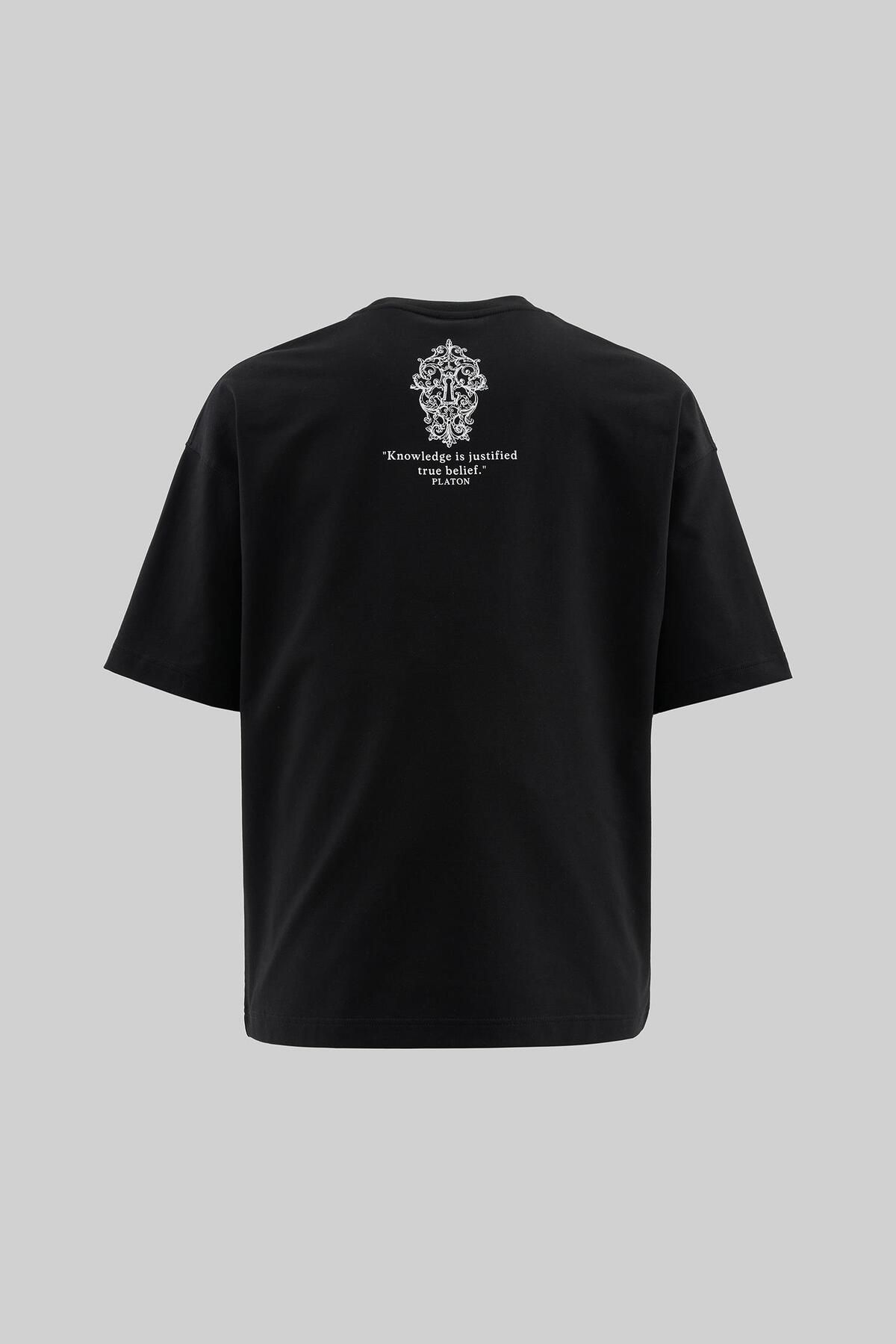 Machinist-Men's Lock and Key Oversize Black T-Shirt 2