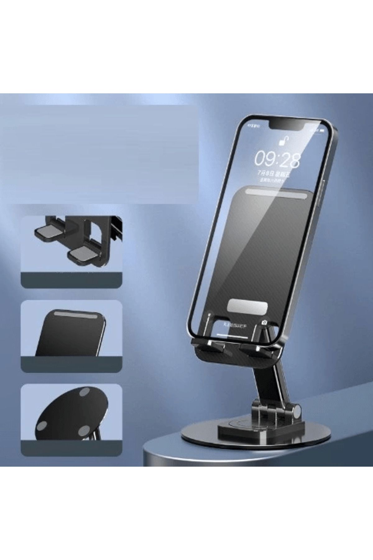 S PAZARIM Pratik Katlanabilir Telefon Tutucu Stand Yuvarlak Tabanlı Mc-460 ( Lisinya )