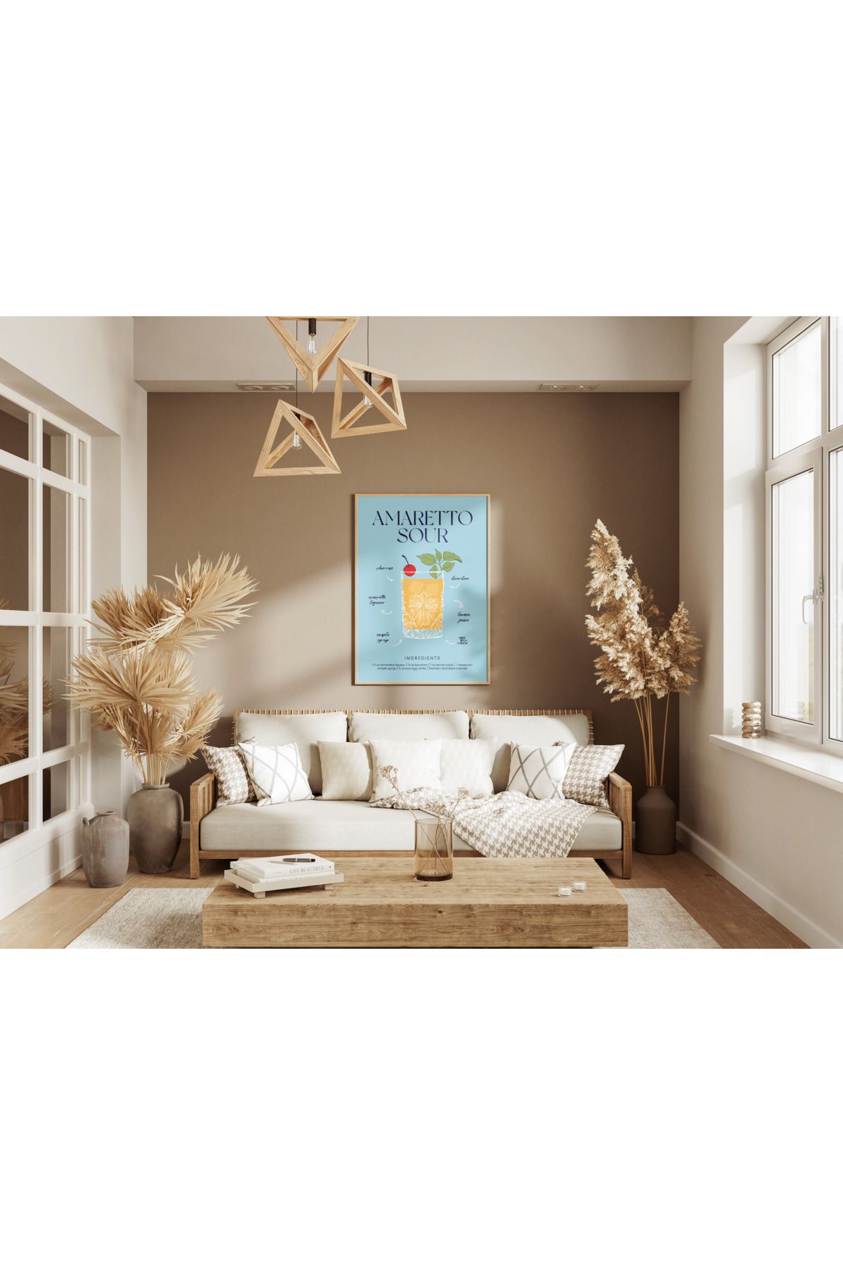 Home Ameratto Sour Kokteyli Çerçeveli Tablo