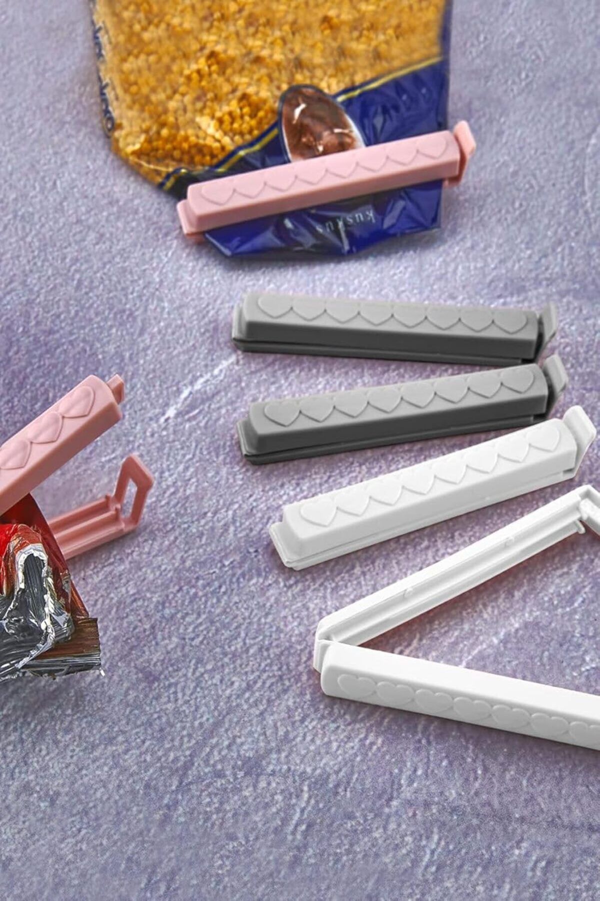 STOREMAX lvnmblya Kitchen 12 Adet Poşet Kapatıcı Klips Ambalaj Ve Torba Kapatma Aparatı Poşet Klipsi 12'