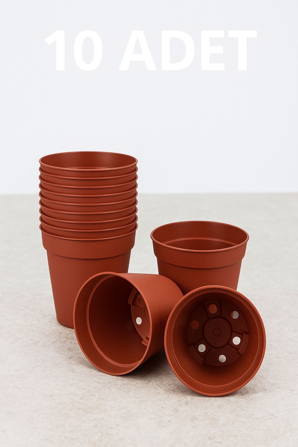 Atolye Doruk Üretim Saksı 10 Adet 5,5x5 Cm Kaktüs Sukulent Üretim Saksısı Renkli Plastik Küçük Saksı Kaktüs Saksı
