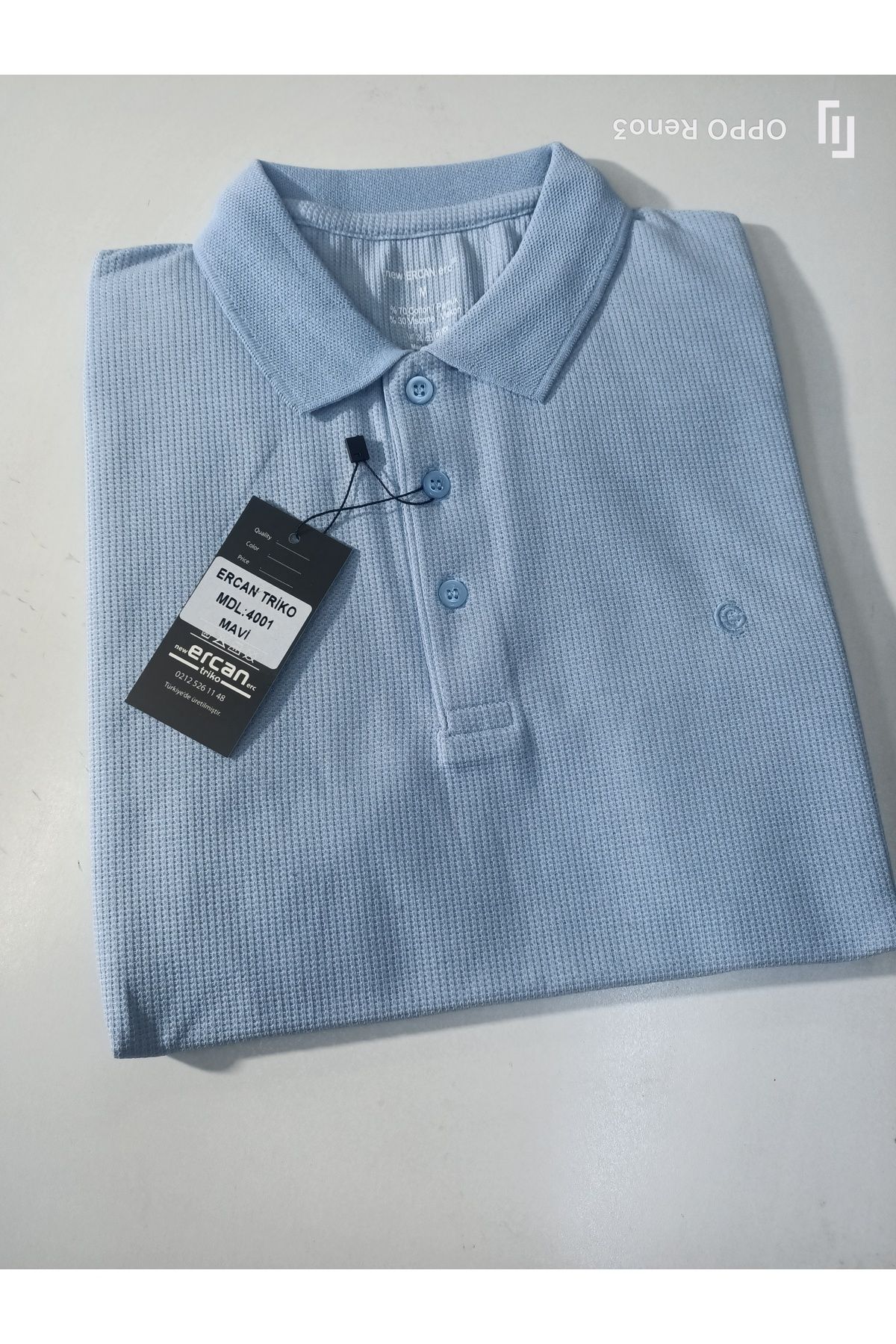 ercan triko reguler fit cepsiz WAFFLE yakalı t-shirt