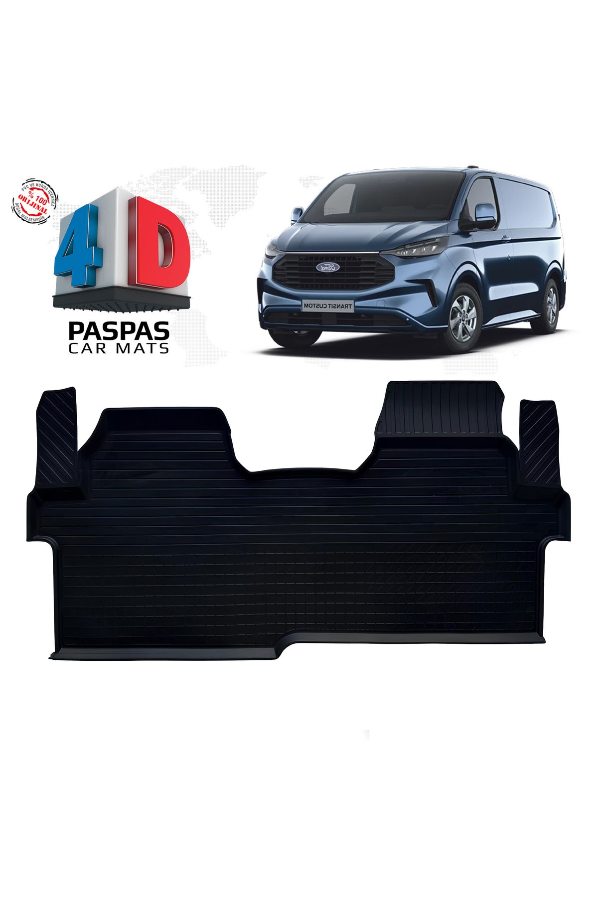 FA OTOMOTİV Ford Tourneo Custom 4D Havuzlu Paspas 2025 Model ve Sonrası