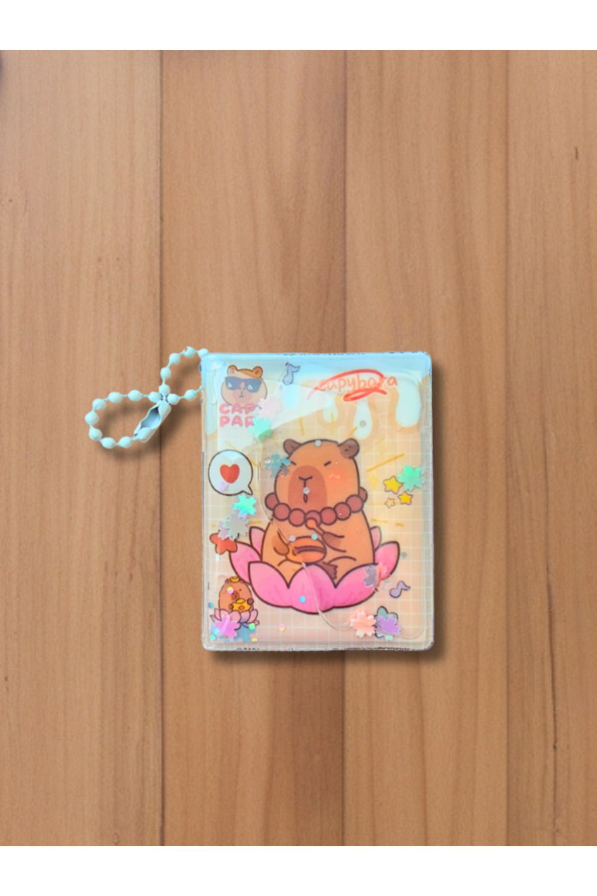 Çınar Kapibara Sulu Simli Mini Defter 4,5 cm x 5,5 cm Capybara (Tekli)
