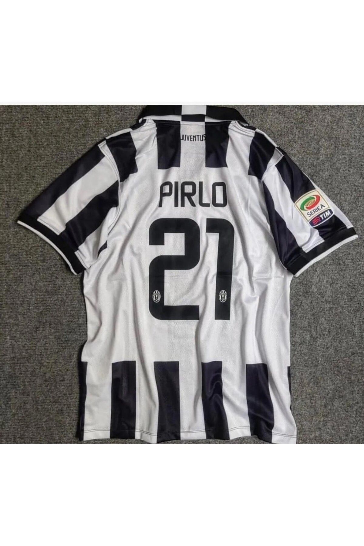 BARBITOS Juventus Andrea Pirlo Nostalji Forması-siyah-beyaz