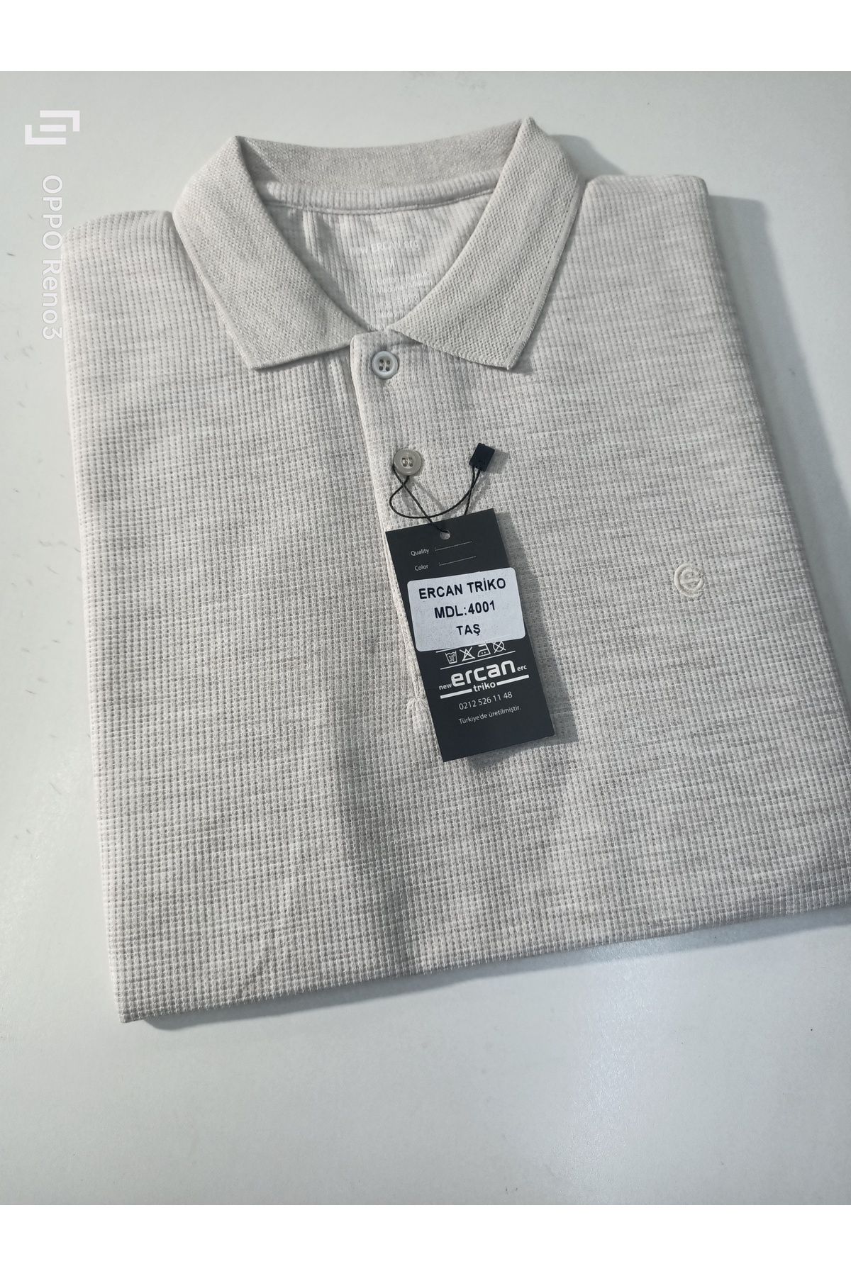 ercan triko reguler fit cepsiz WAFFLE yakalı t-shirt