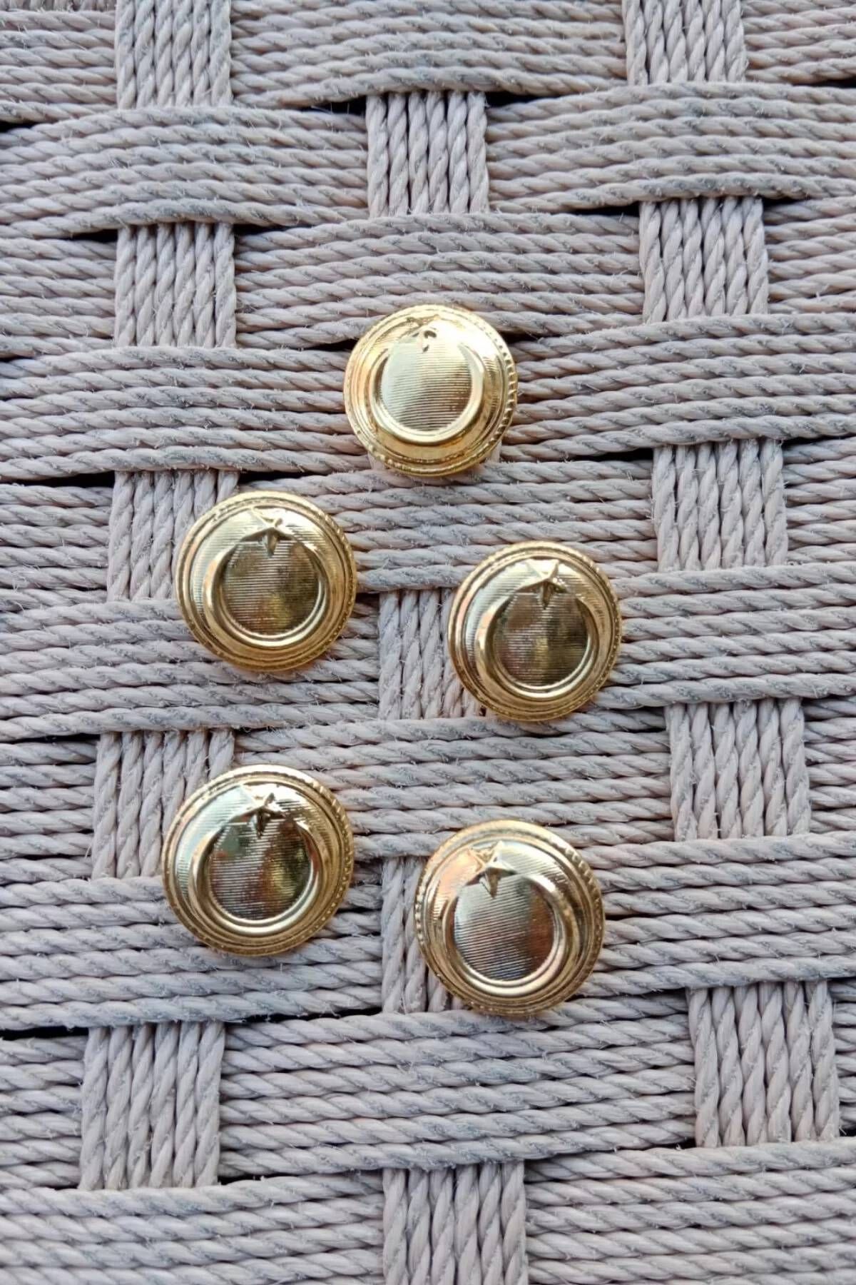 İZMİR ASKERİ MALZEME Karaci Sari Renkli Harici Ceket Toren Merasim icin Buyuk Ceket Dugmesi