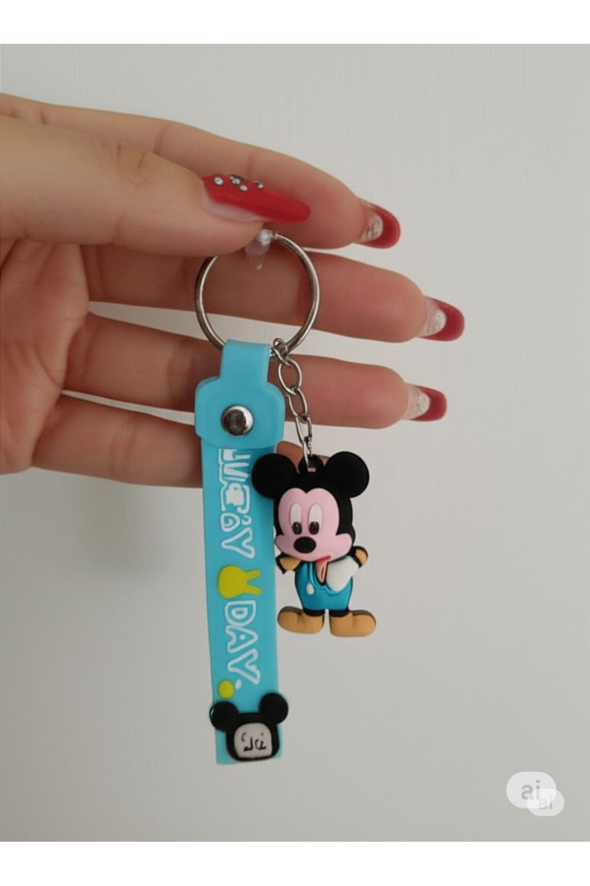 FAMEMUS ACCESSORY 2 li Mickey ve Minnie Mouse Temalı Çift Anahtarlık Seti - Silikon Figürlü ve çanta aksesuar