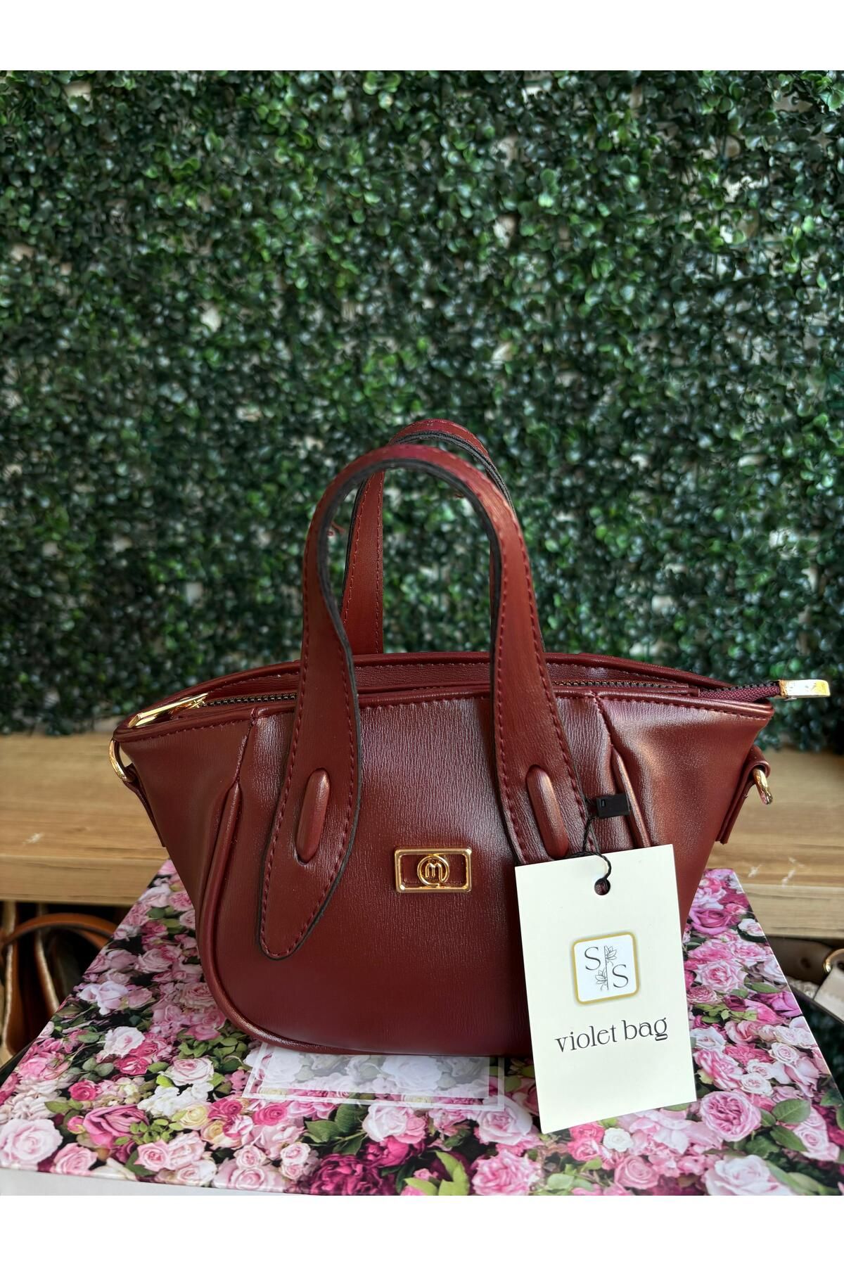 Moda Lime Kadın Mini Tasarım Bordo Yumuşak Derili Kutu Çanta