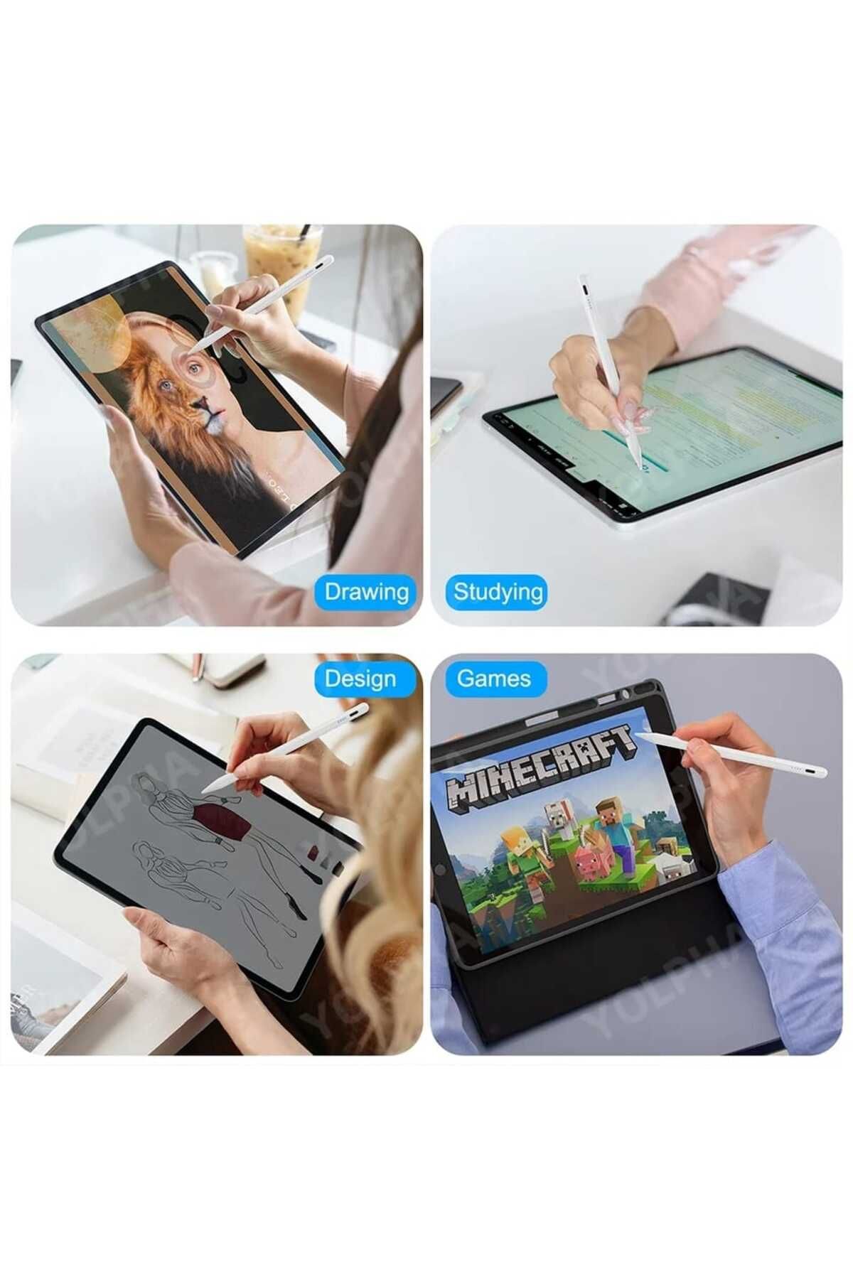 gökmer iPad 12.Nesil Uyumlu 10.9'' A16 İşlemcisi ile uyumlu 2025 Bluetooth Stylus Tablet Kalemi