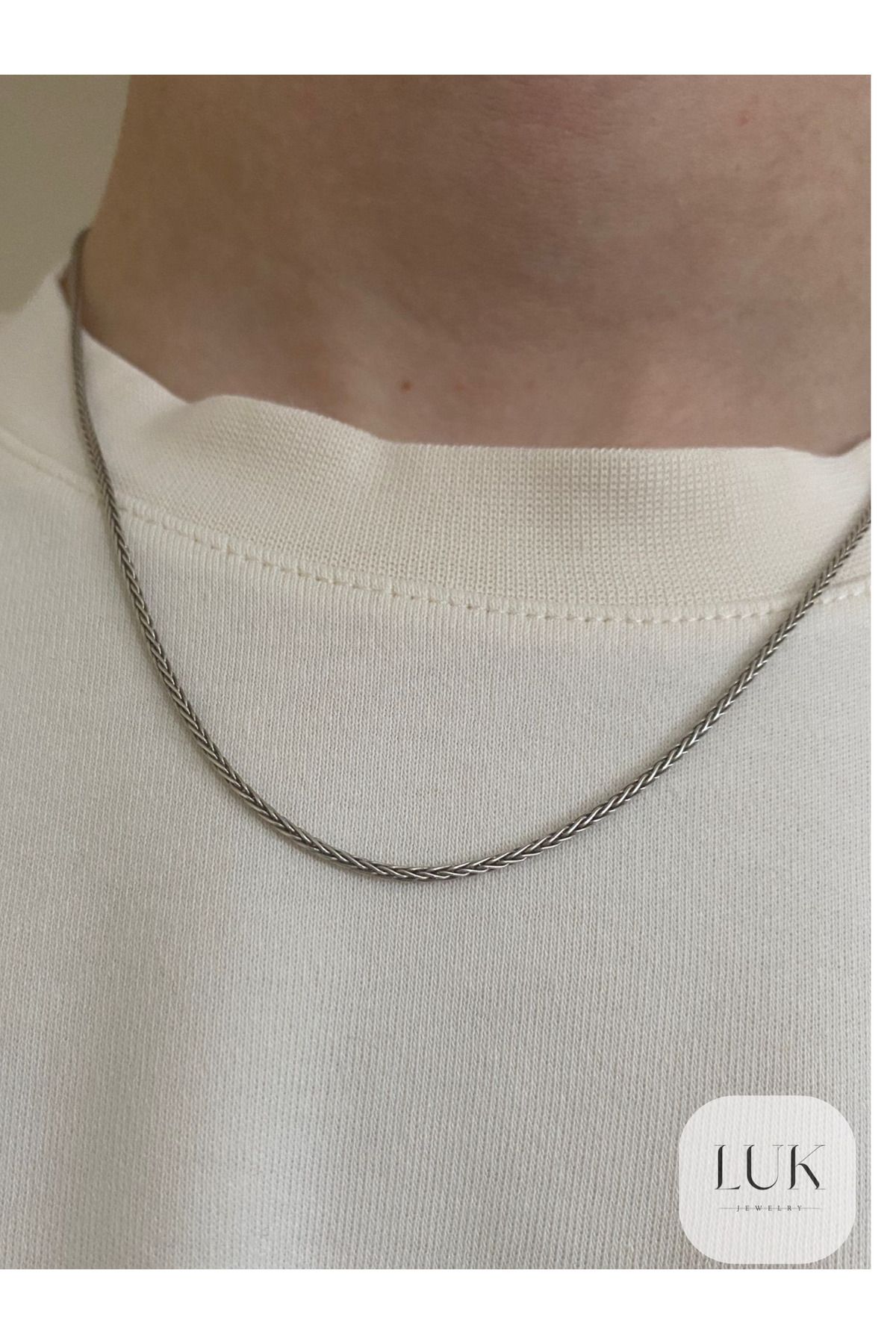 LUK JEWELRY 925 Ayar Gümüş Spiga Kolye