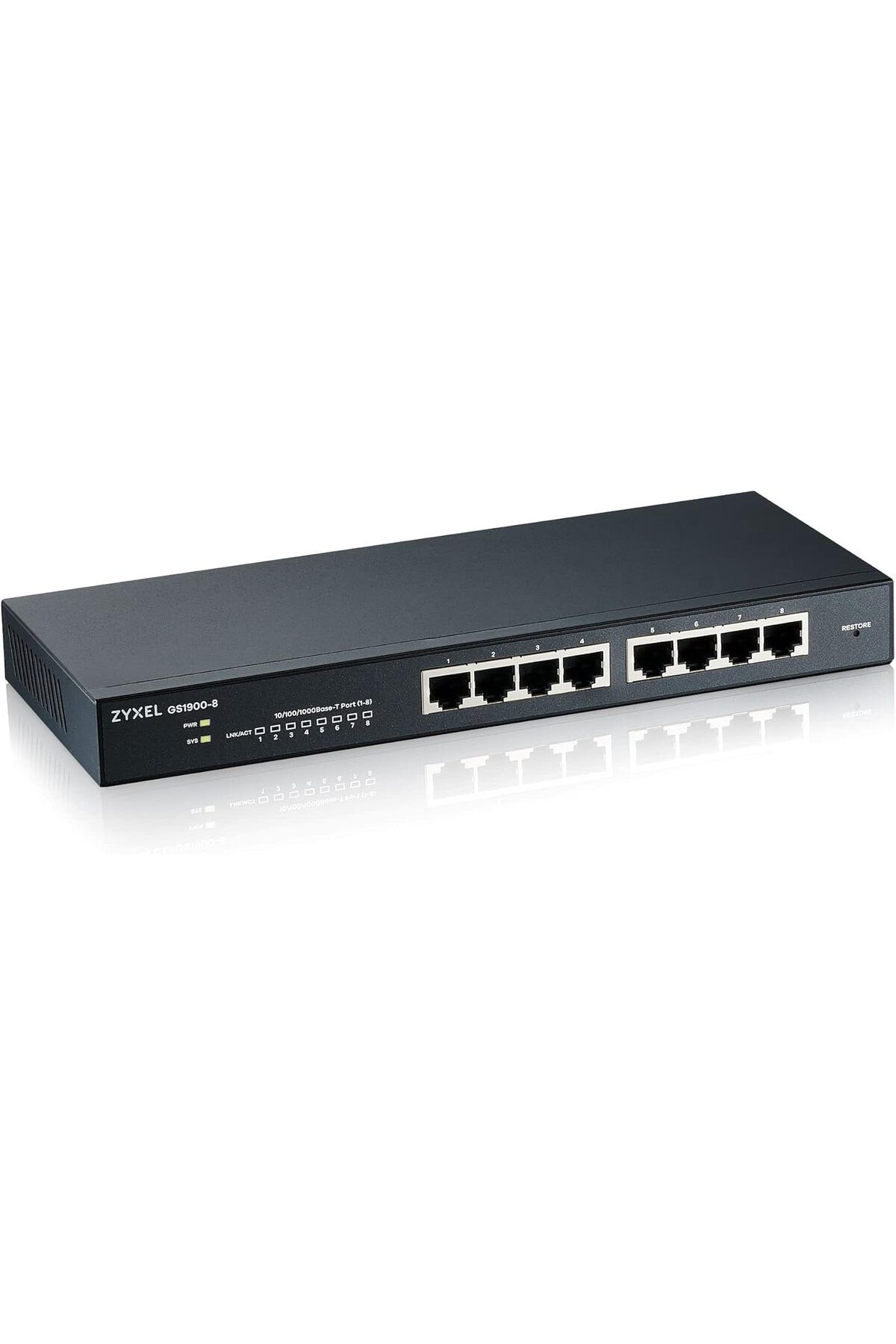 STOREMAX lvnmblya 8 Bağlantı Noktalı 10/100/1000 Gigabit Switch | Smartmanaged | Masaüstü/Duvar Tipi ve