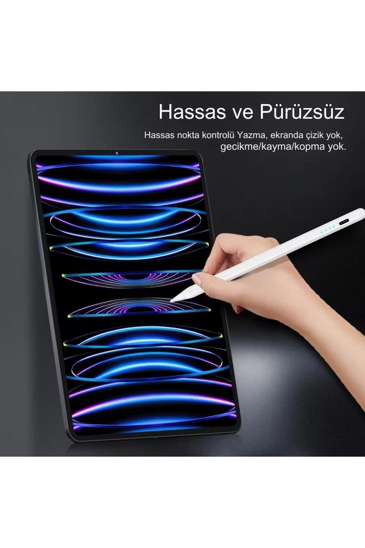 gökmer-2025 Bluetooth Stylus Tablet Pen Palm Rejection Compatible with iPad Pro 11″ (7Th Generation) M4 Processor Yes 3