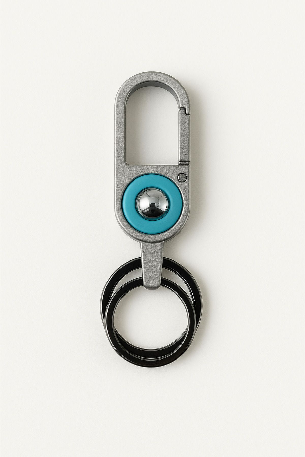 Wook Home Mavi Detaylı Premium Metal Anahtarlık – Karabina Klipsli