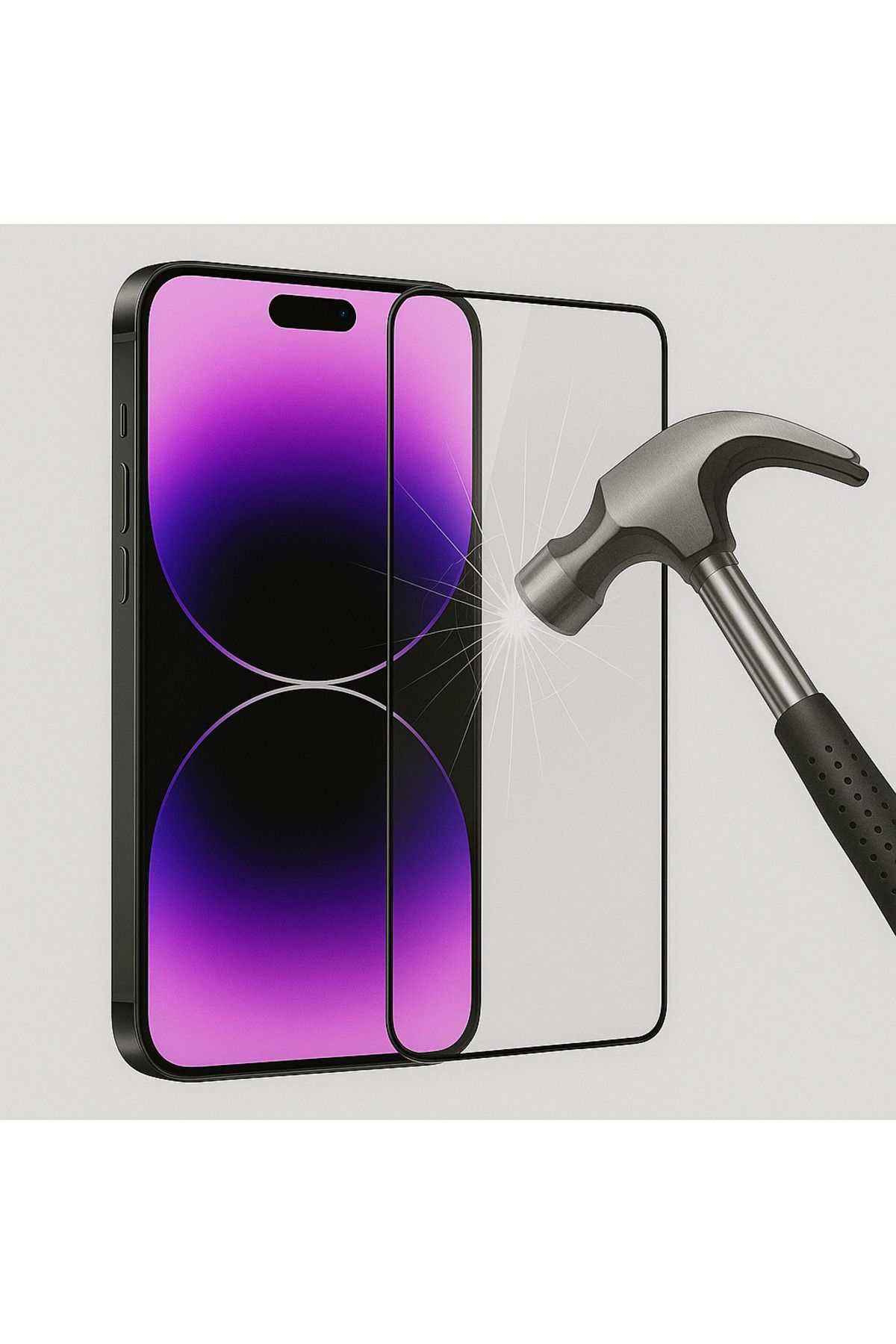OVADA İPhone 14 Pro Max Uyumlu Temperli Yüksek Koruyucu Kırılmaz Ekran Cam Ekran Koruyucu