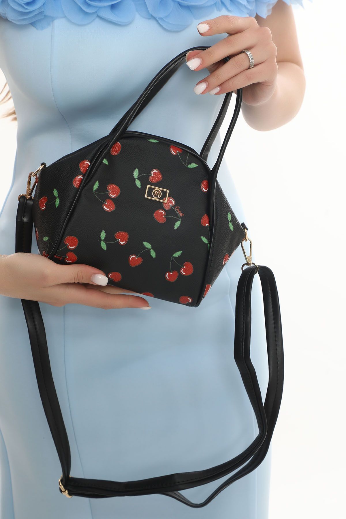 By-Kuss-Cherry Patterned Mini Bag 8
