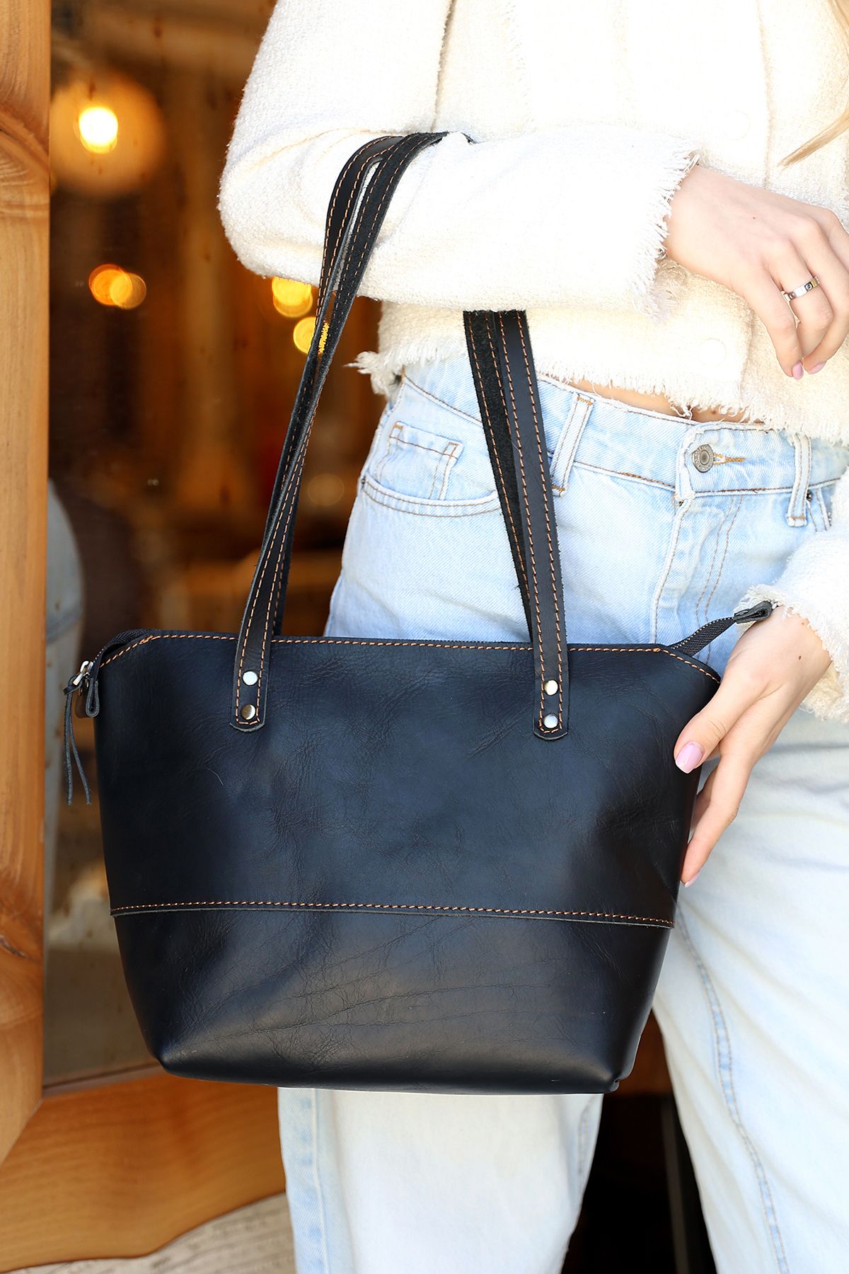 Wild West Crafted Tote Bag Medium Kadın Omuz Çantası