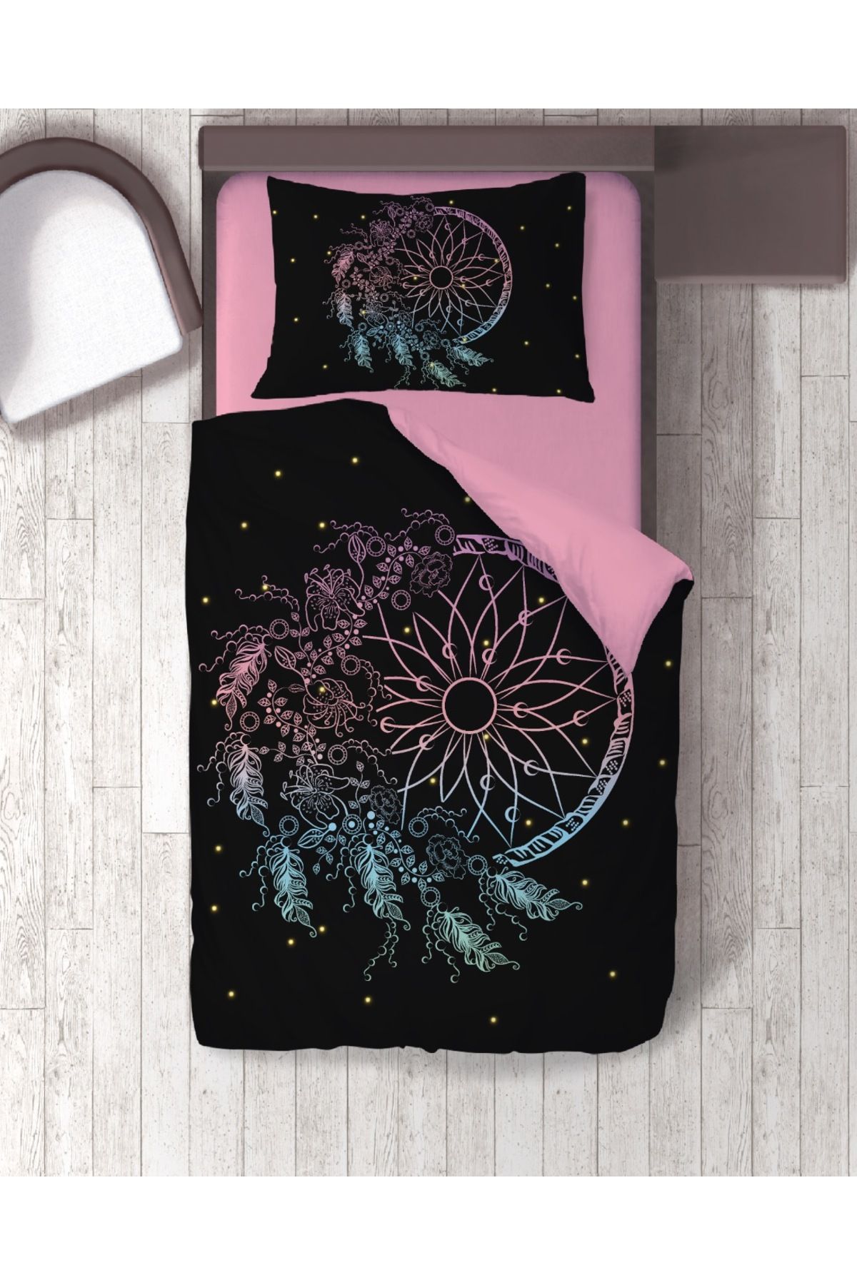 hediyechy Gift Duvet Cover rüzgar gülüTemalı 3d Dijital Baskılı Tek Kişilik Nevresim Takımı